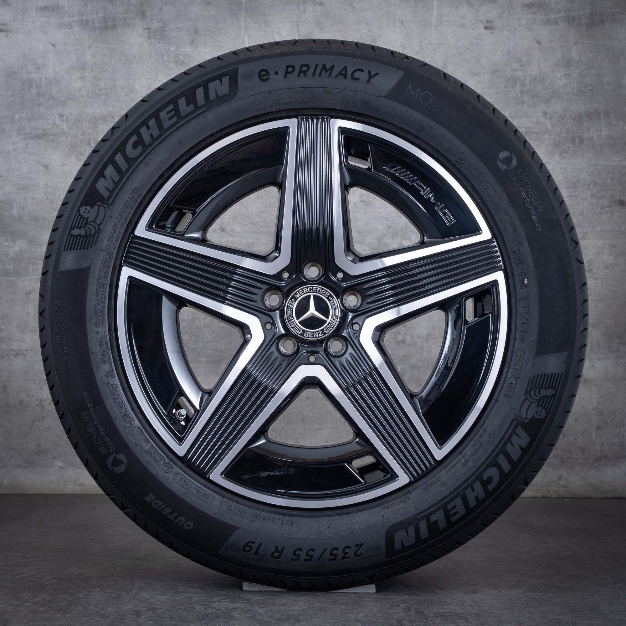 OEM Mercedes Benz GLC AMG rims 19 inch X254 C254 summer wheels A2544010400 black polisched