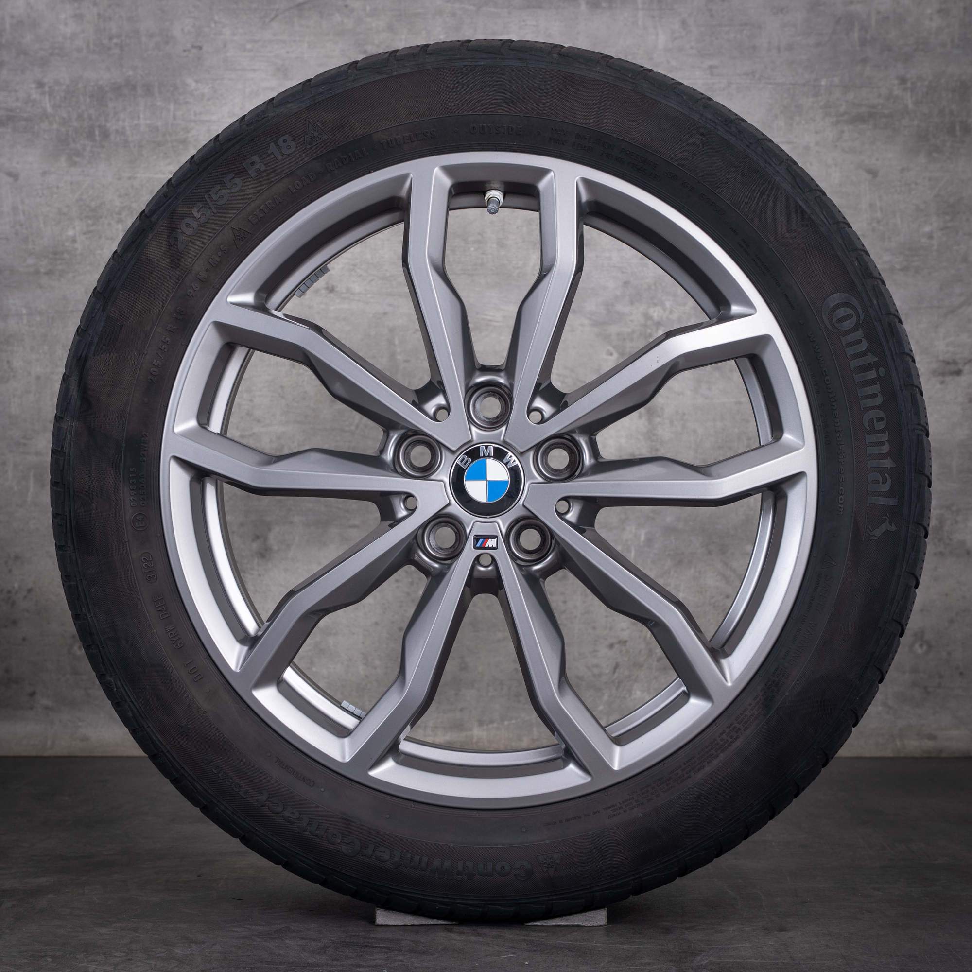 Original BMW X1 X2 Winterräder 18 Zoll F48 F39 Felgen Styling 771 M 6877550 ferric grey glanz