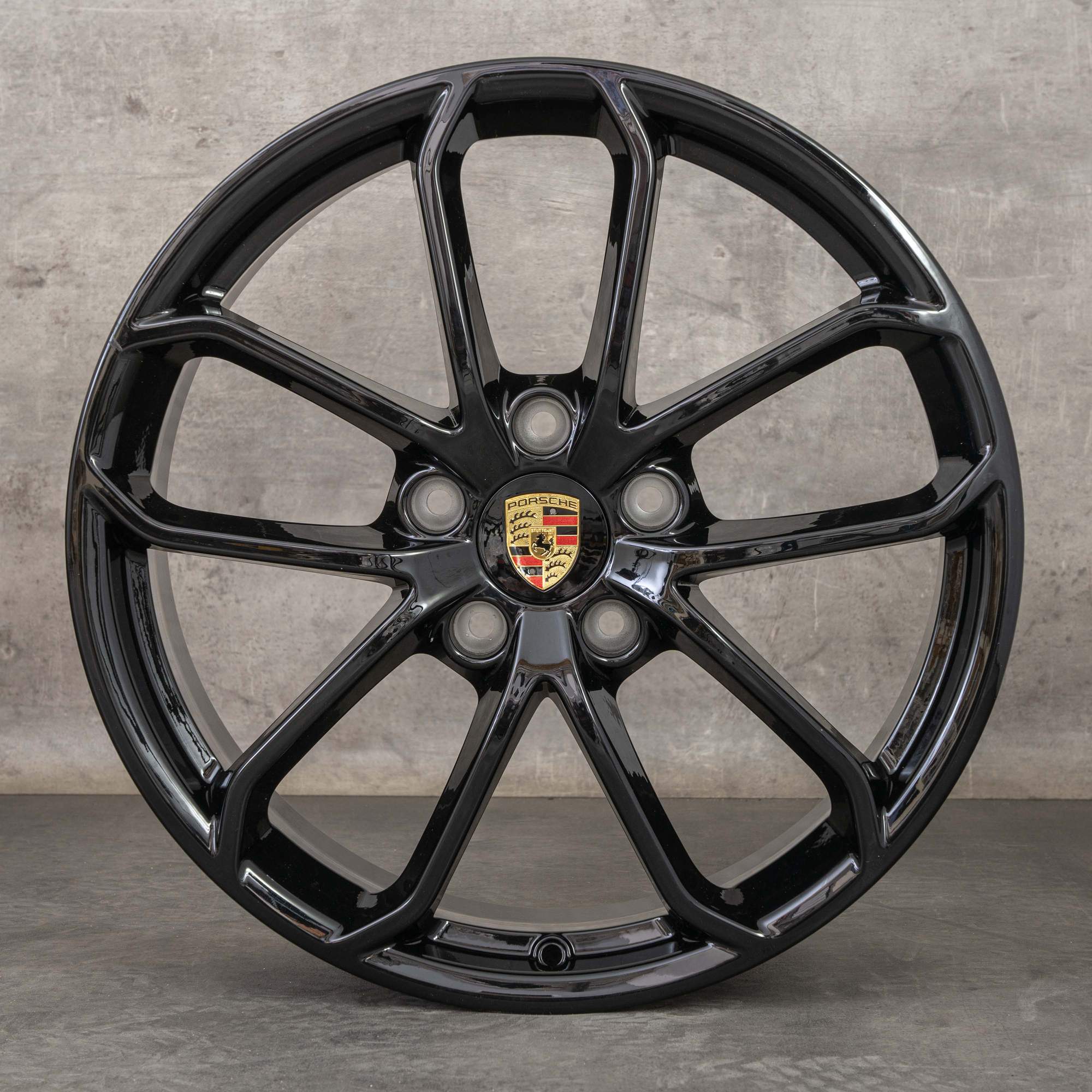 Alkuperäiset Porsche Spyder Cayman 718 vanteet 20 tuuman 982 GT4 982601025AB 982601025AC musta kiiltävä UUSI