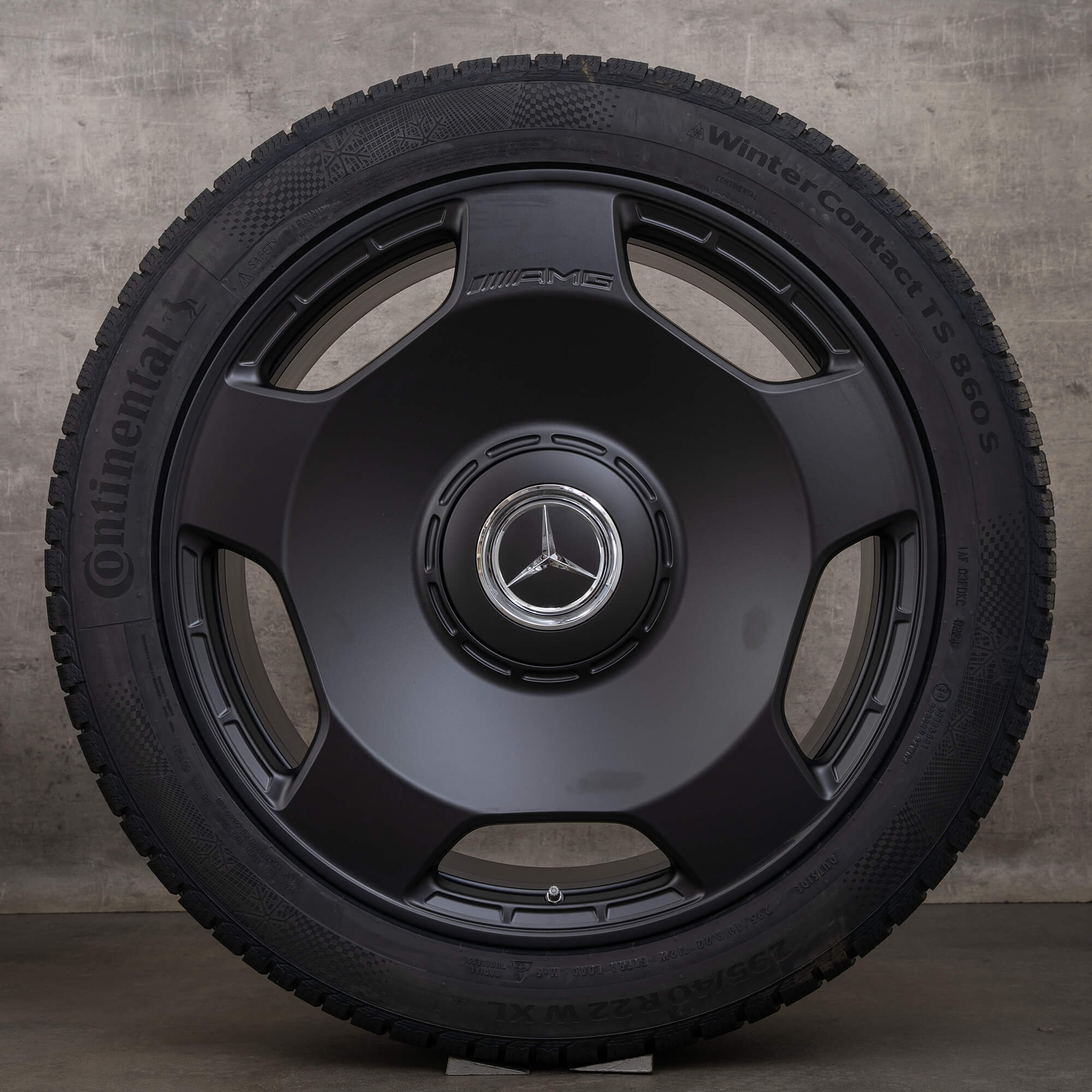 OEM Mercedes Benz G-Class G63 AMG winter wheels 22 inch W463 W465 rims monoblock A4634014100 black matt NEW