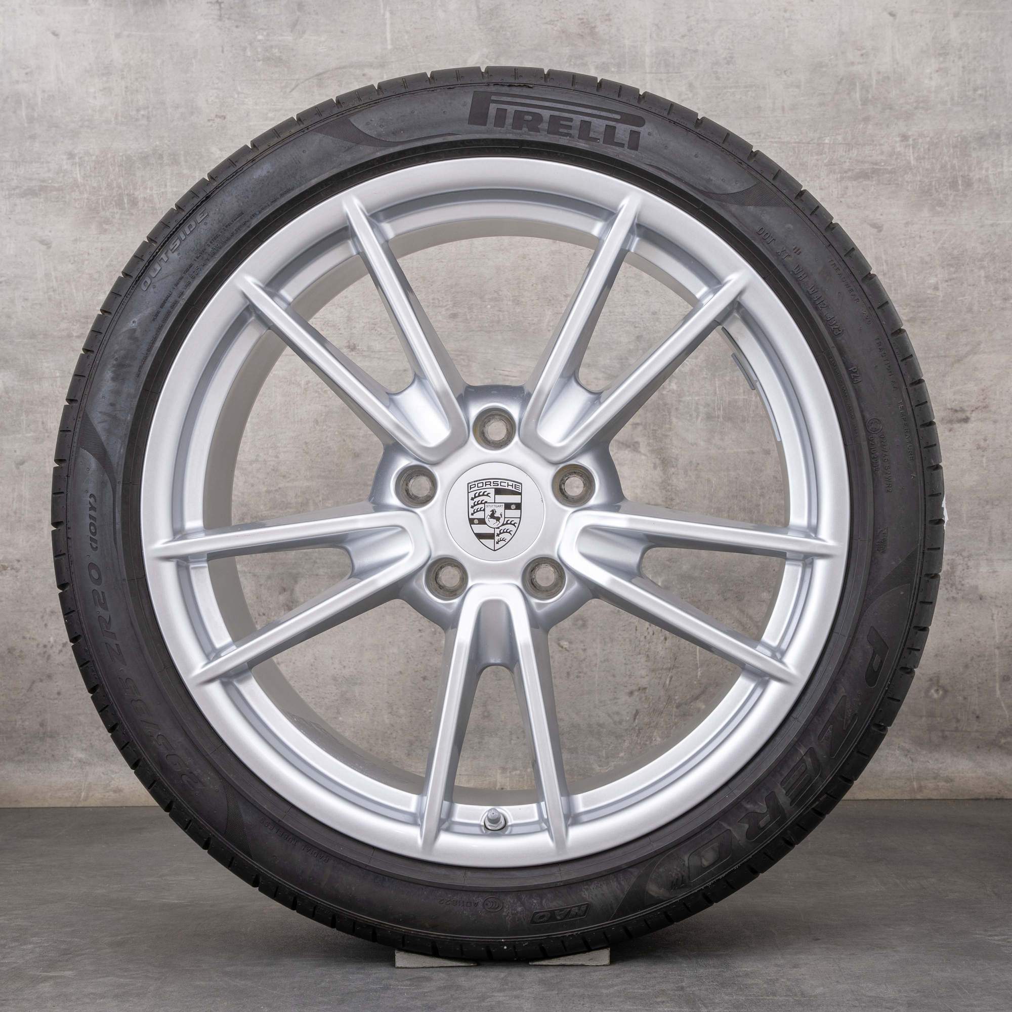 Alkuperäiset Porsche 992 I Carrera vanteet 19 20 tuuman kesäpyörät 992601025 992601025A silver glossy