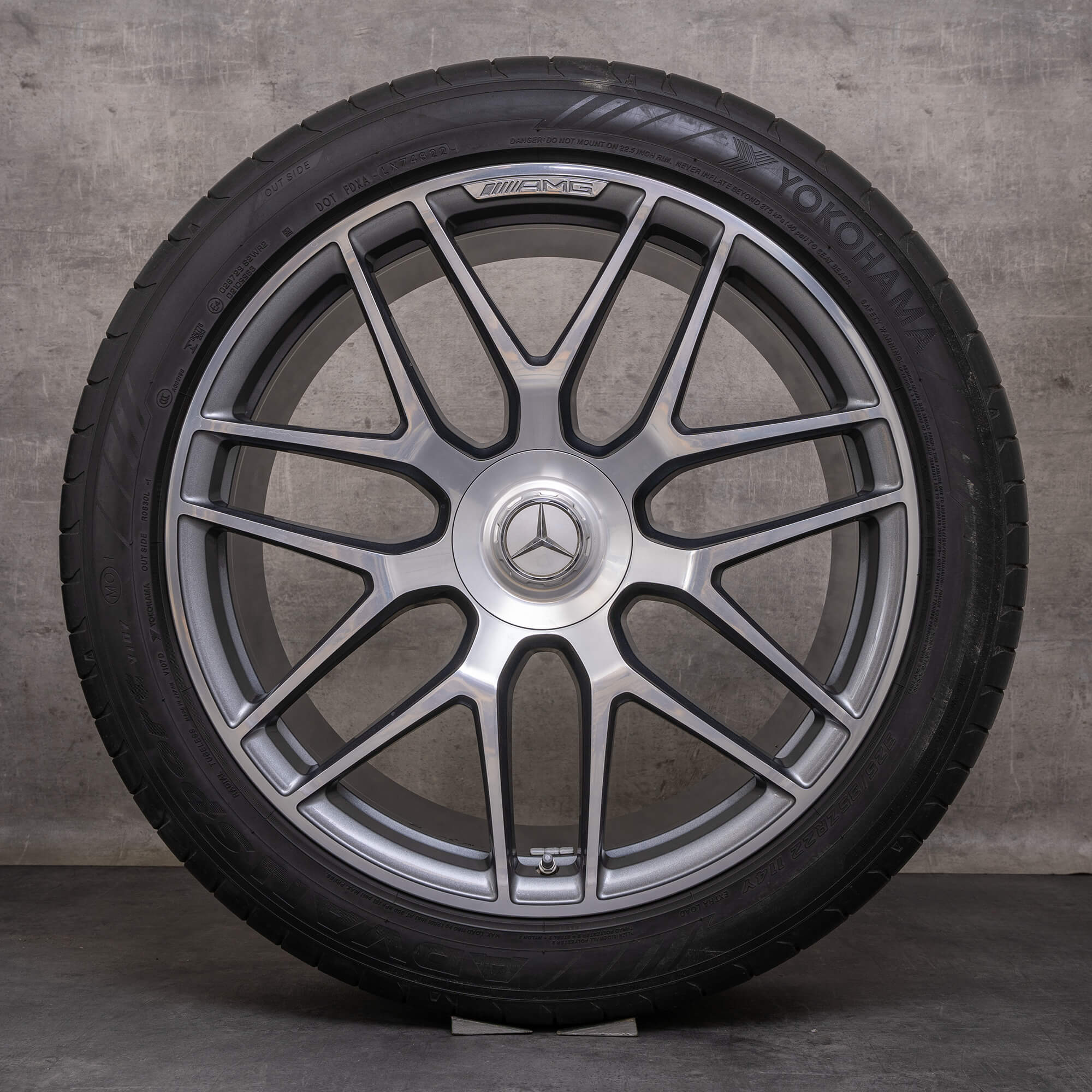 Genuine Mercedes Benz GLE 53 63 AMG 4Matic+ jante 22 inch X167 C167 Hybrid anvelope de vară A1674014400 A1674014500 himalaya grey glossy turned