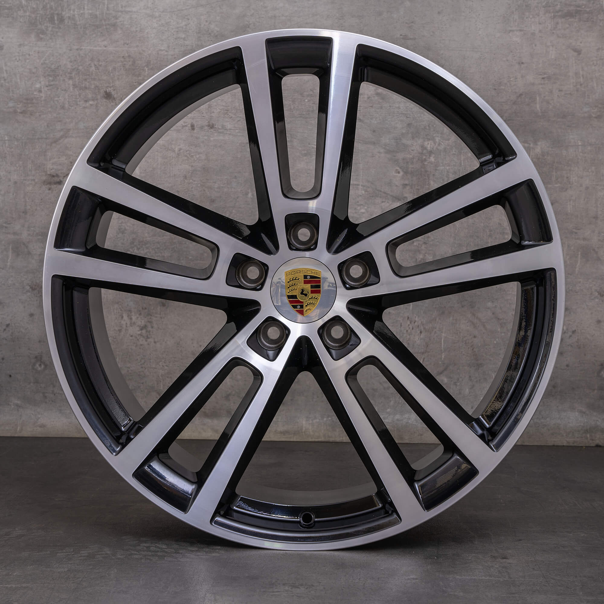Alkuperäiset Porsche Cayenne 9YA II 22 tuuman vanteet 9Y0601025CK 9Y0601025CL Exclusive Design Sport kiillotettu