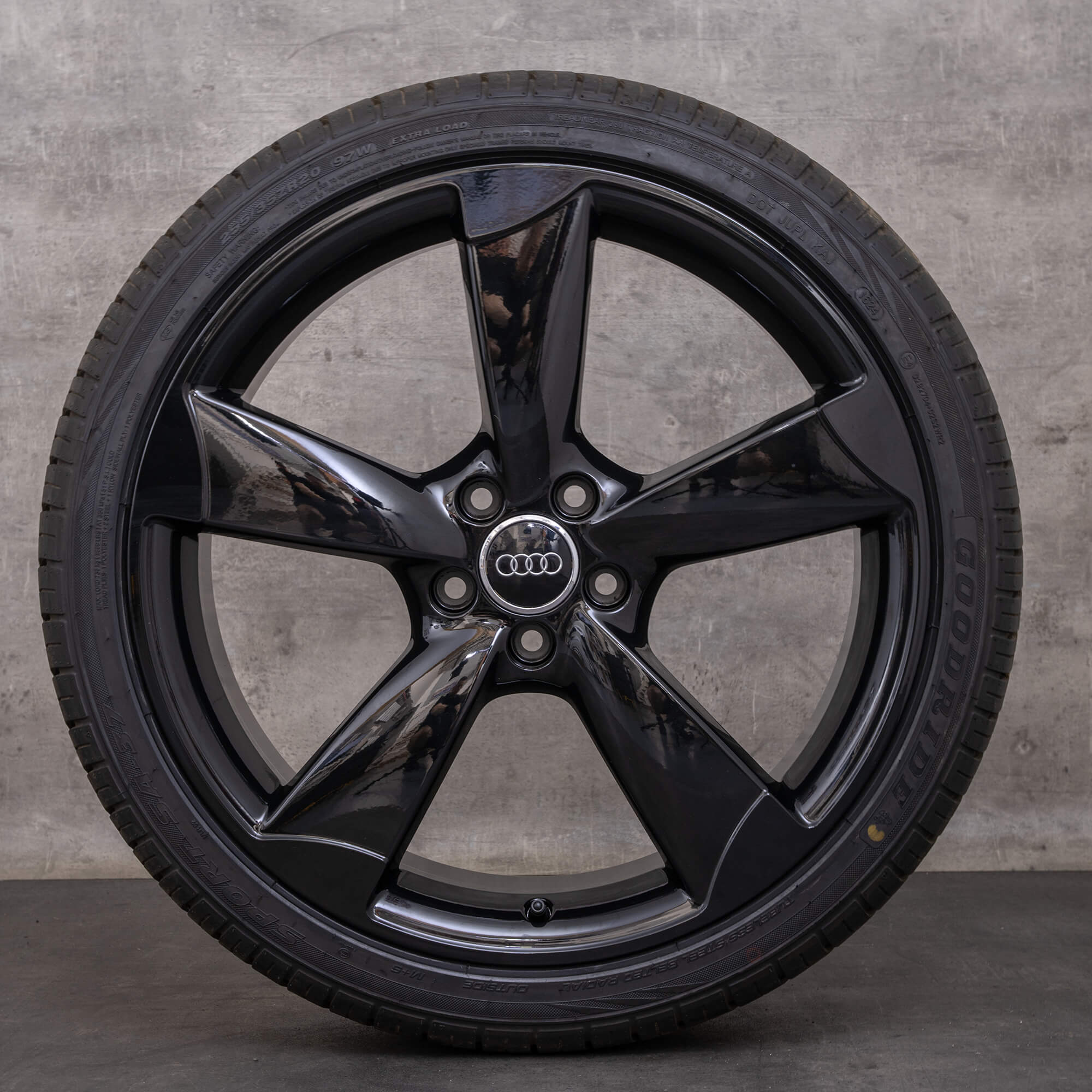 Oem Audi A6 S6 jantes 20 pouces 4G C7 roues été 4G0601025BP pneus noir brillant