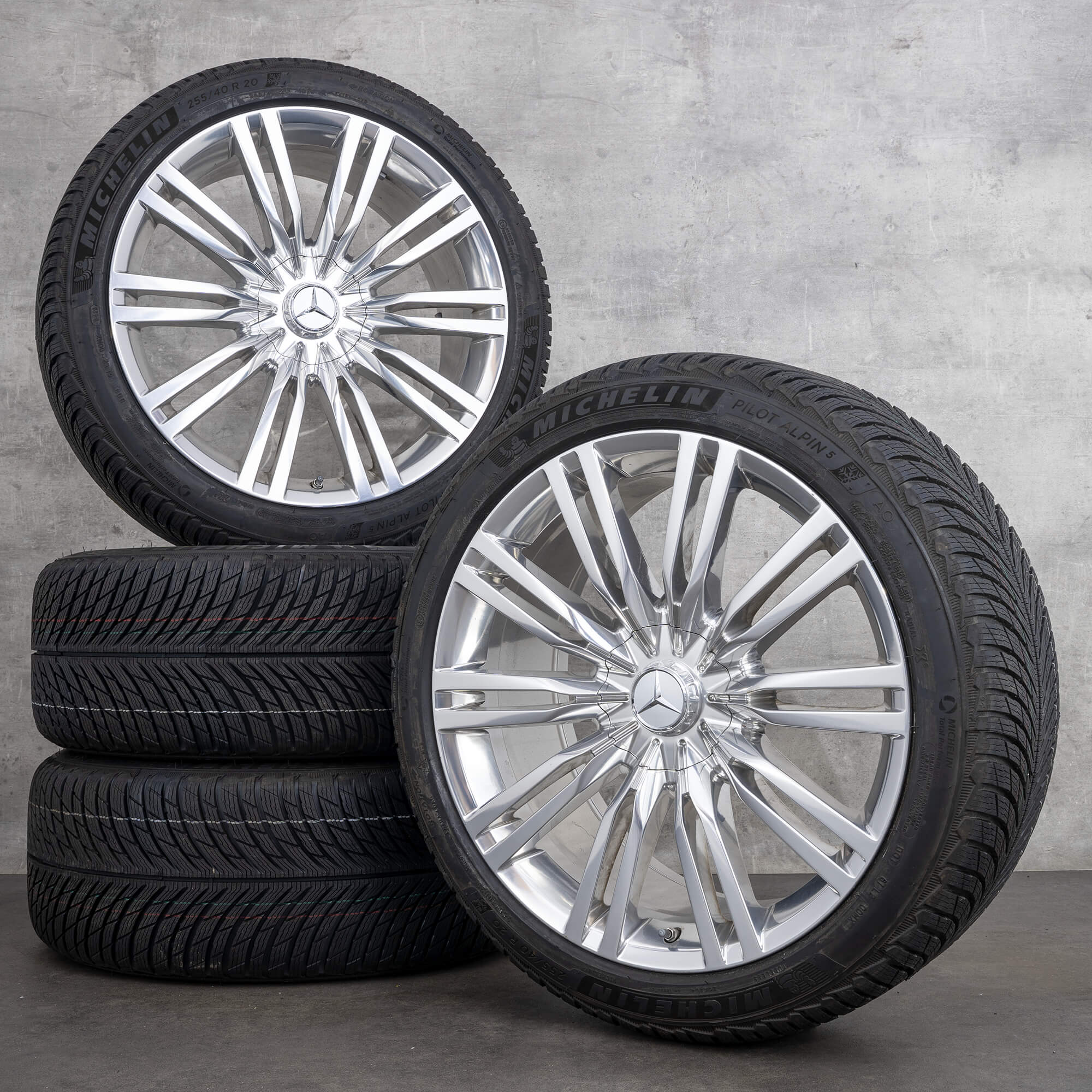 Alkuperäiset Maybach Mercedes Benz S-sarja vanteet 20 tuuman W223 Z223 talvirenkaat A2234014000 kromi