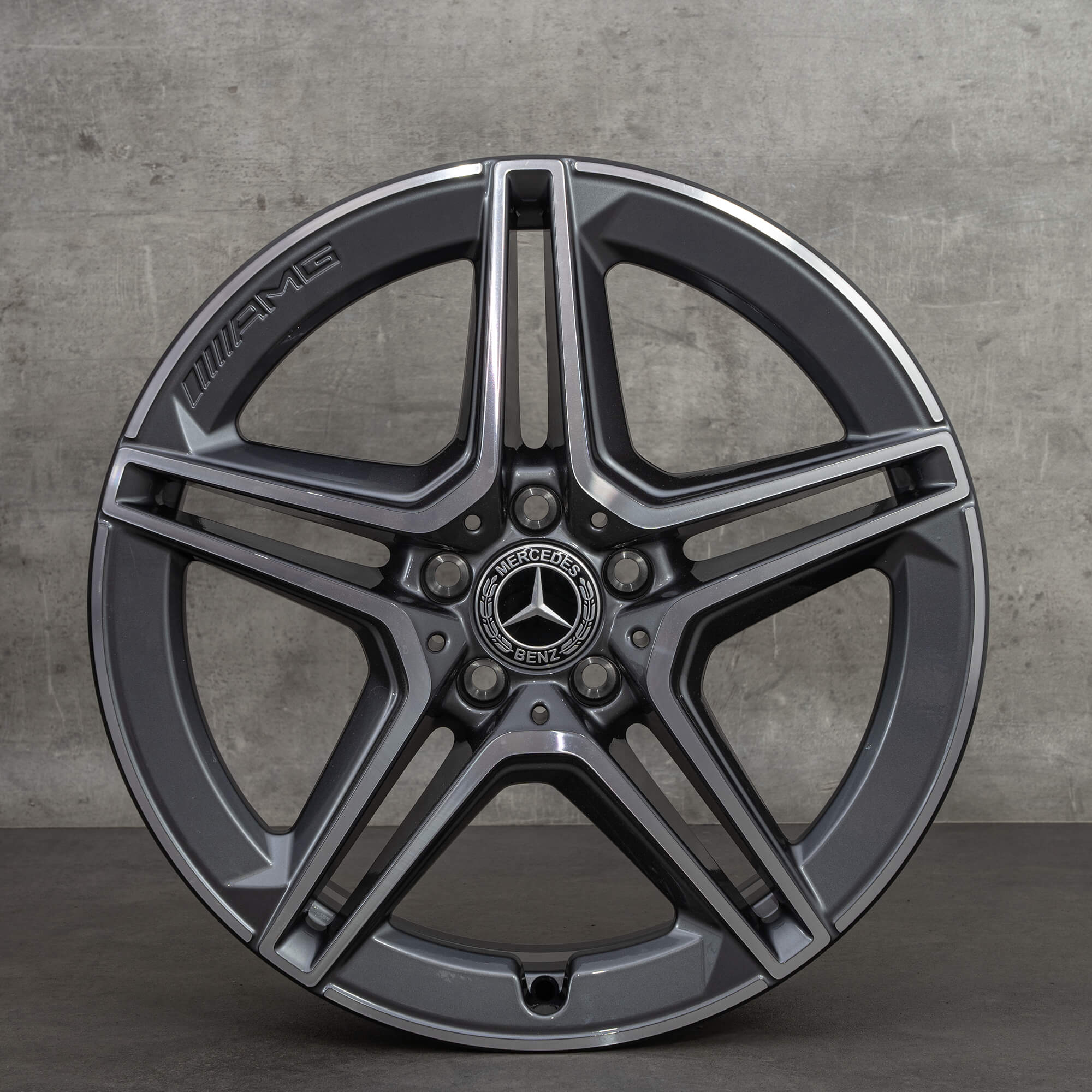 Alkuperäiset Mercedes Benz GLA GLB vanteet 19 tuuman H247 X247 A2474011500 himalaya harmaa kiillotettu