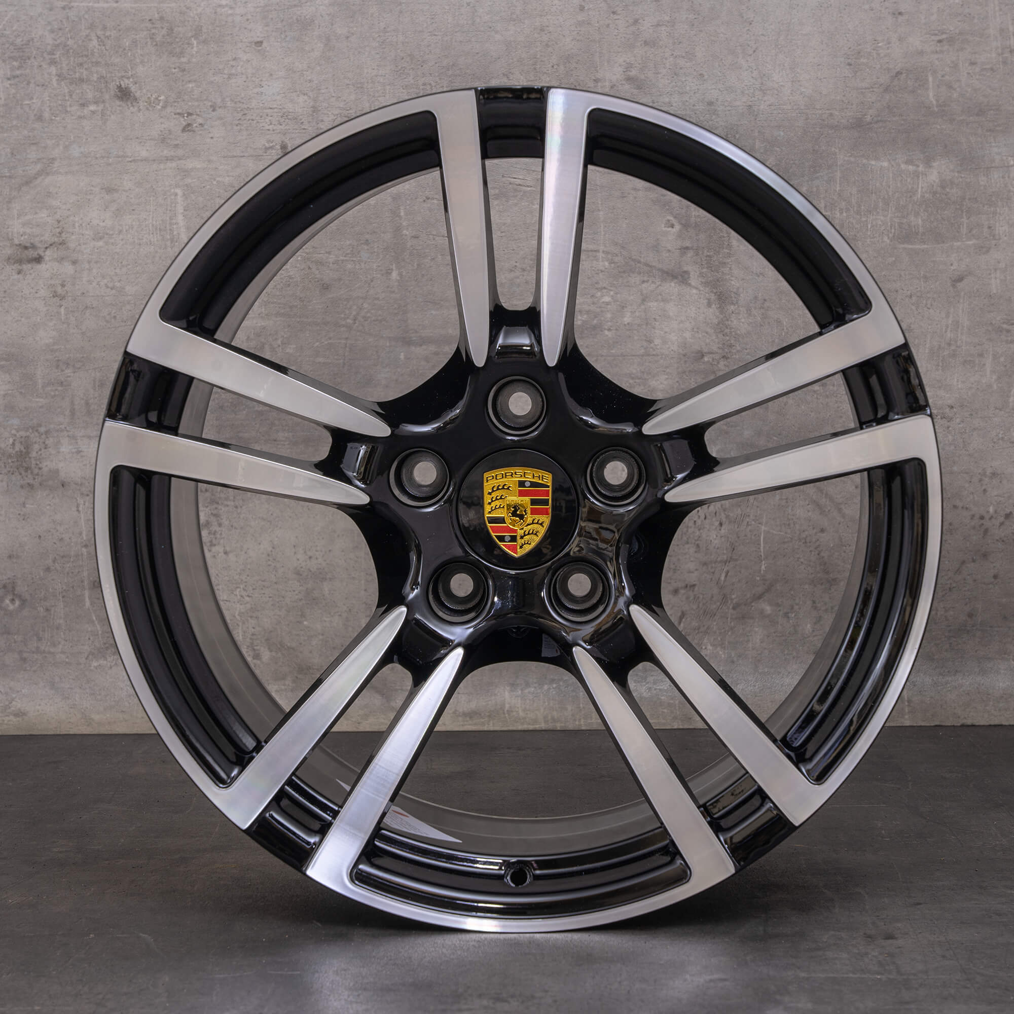 OEM Porsche 911 Rims 19 inch 997 Carrera 4 & 4S 99736215702 99736216302 black glossy turned