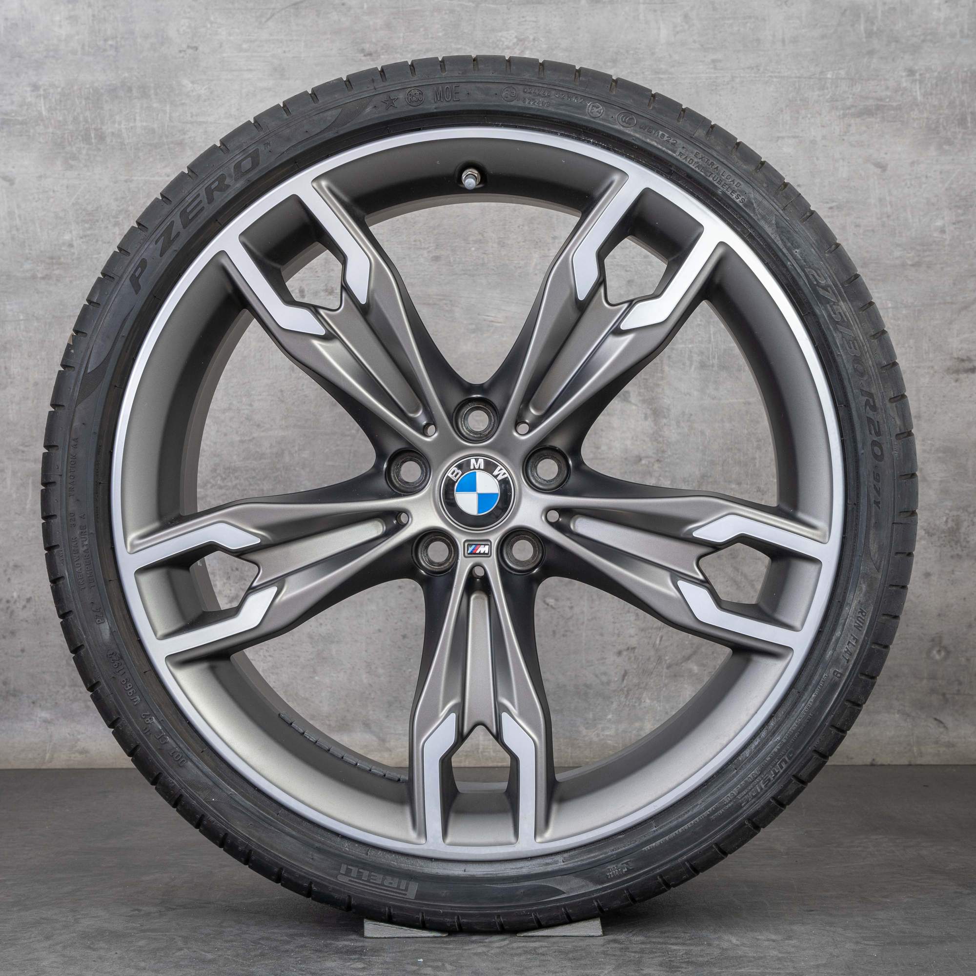 Oryginalne felgi BMW serii 5 20 cali G30 G31 letnie koła stylizacja 668 M 7855087 7855088 cerium szary mat polerowane