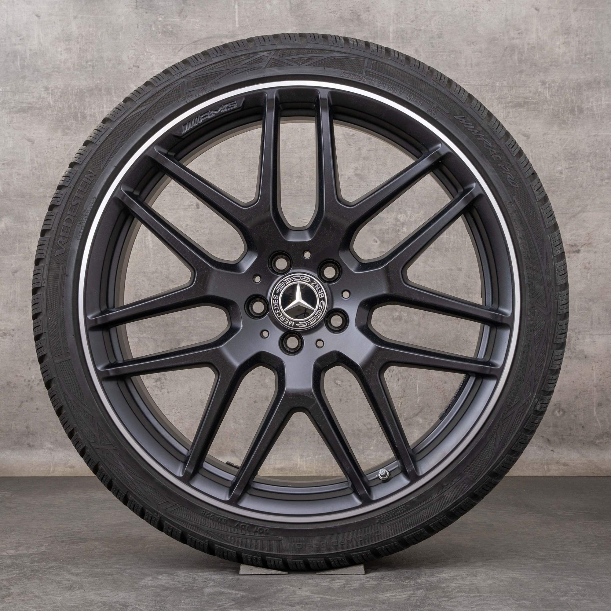 Oryginalne koła zimowe Mercedes Benz GLA GLB AMG 35 45 21 cali H247 X247 Felgi A2474012300 czarny mat Polerowane