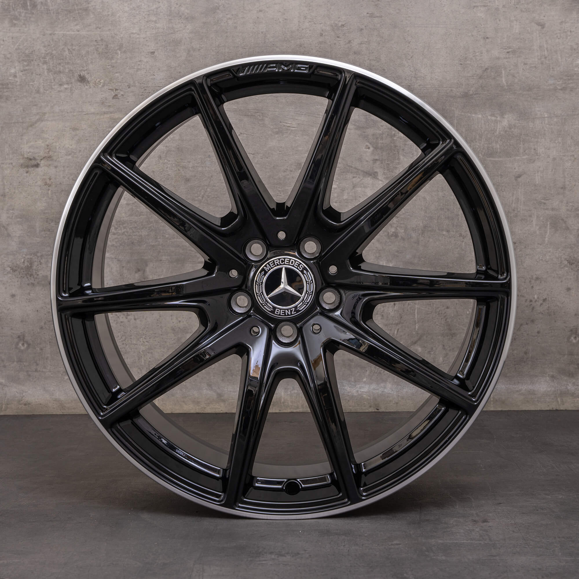Llantas originales Mercedes Benz Clase S y S63 S65 AMG de 20 pulgadas W222 A2224014000 A2224014100 negras torneadas brillantes