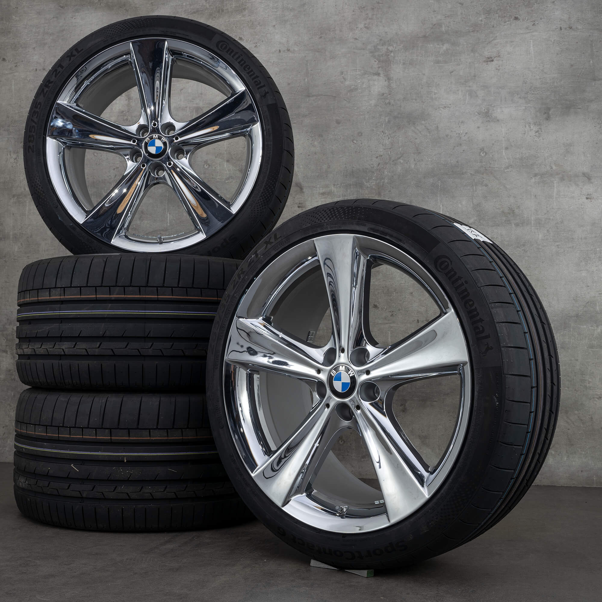 BMW 21 inch rims X5 F15 E70 X6 F16 128 chrome summer tires summer ...