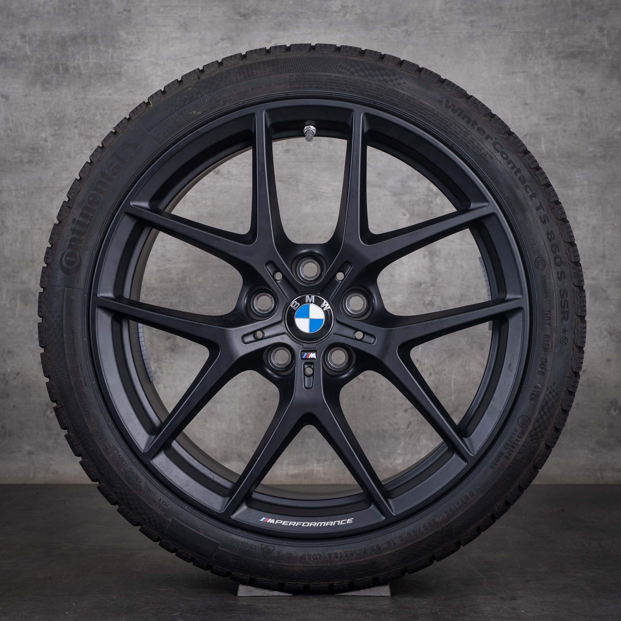 Original BMW 1er 2er Winterräder 18 Zoll F40 F44 Gran Coupe Felgen Styling 554 M 8092354 jet black matt