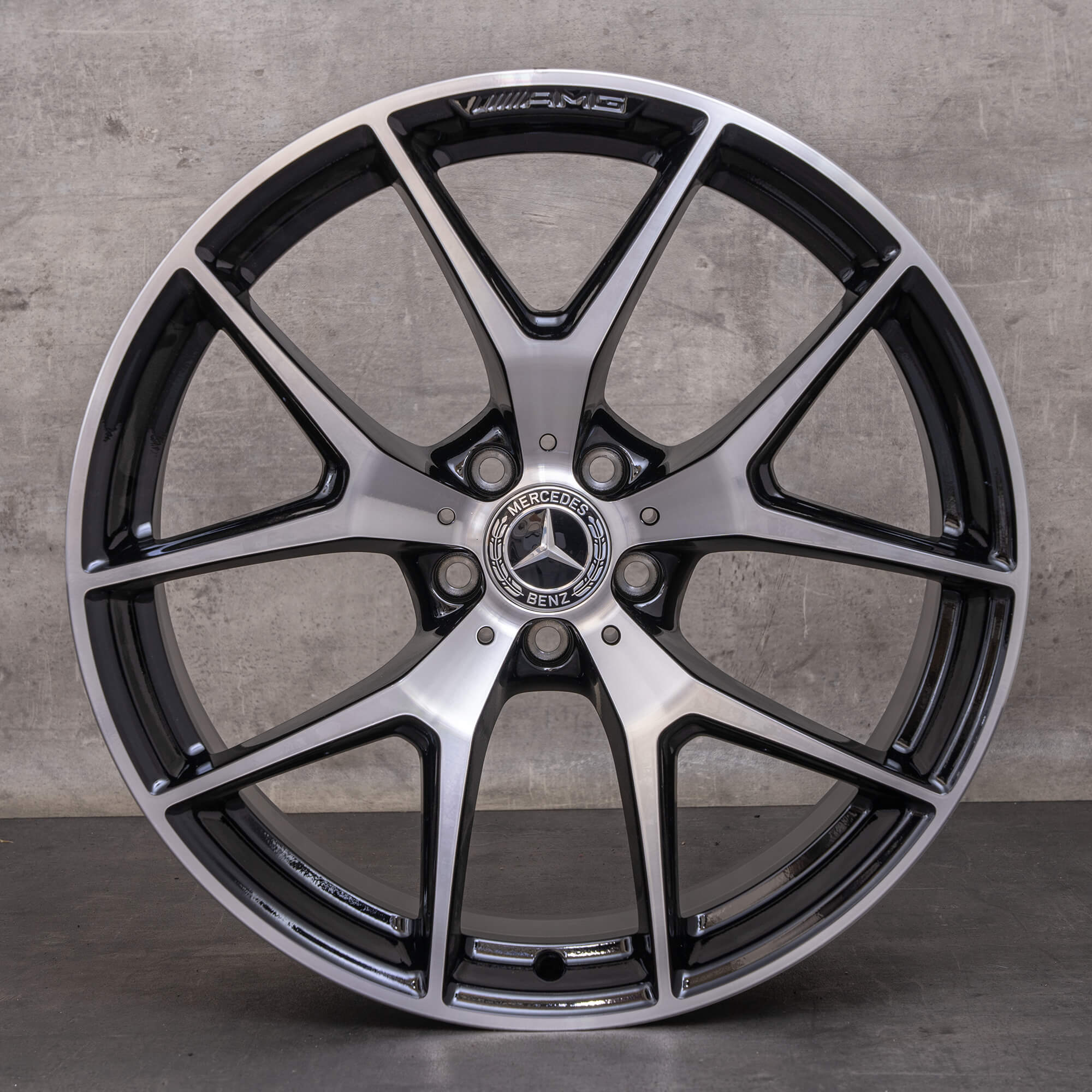 Alkuperäiset Mercedes Benz GLC & 43 AMG vanteet 20 tuuman X253 C253 A2534015500 A2534015600 musta kiillotettu sorvattu