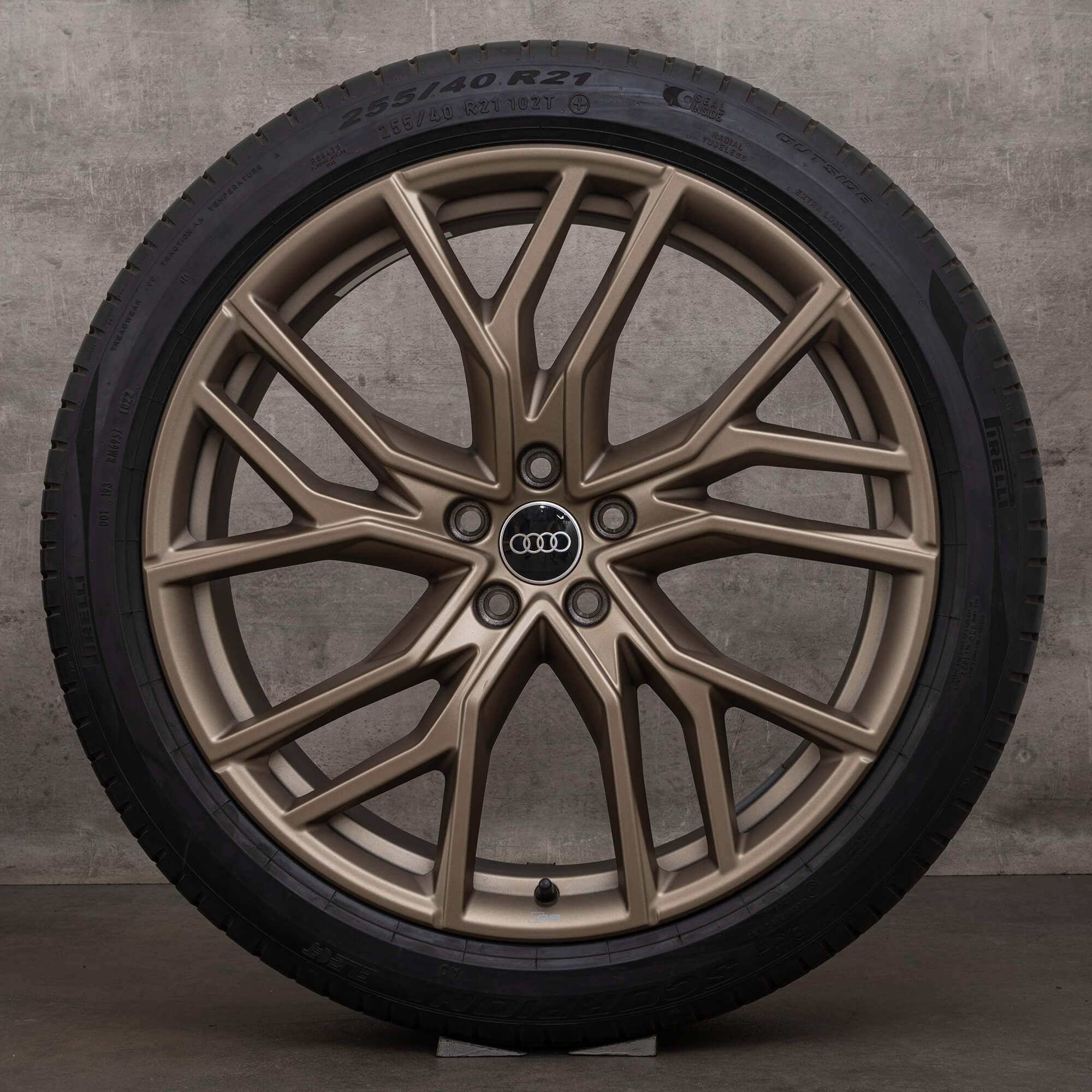 Original Audi Q4 e-tron & Sportback Felgen 21 Zoll F4 Sommerreifen 89A601025P 89A601025Q bronze matt Sommerräder