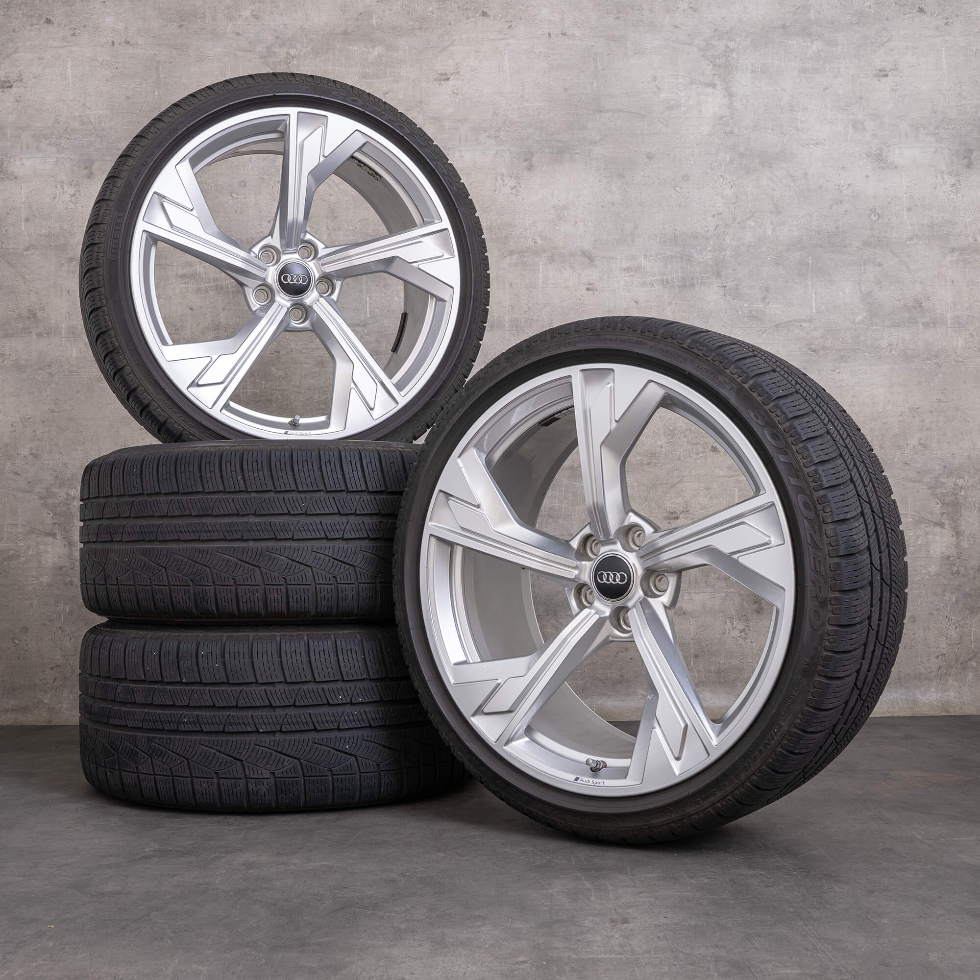 OEM Audi RS4 RS5 winter wheels 20 inch B9 8W F5 rims Flag 8W0601025DT silver