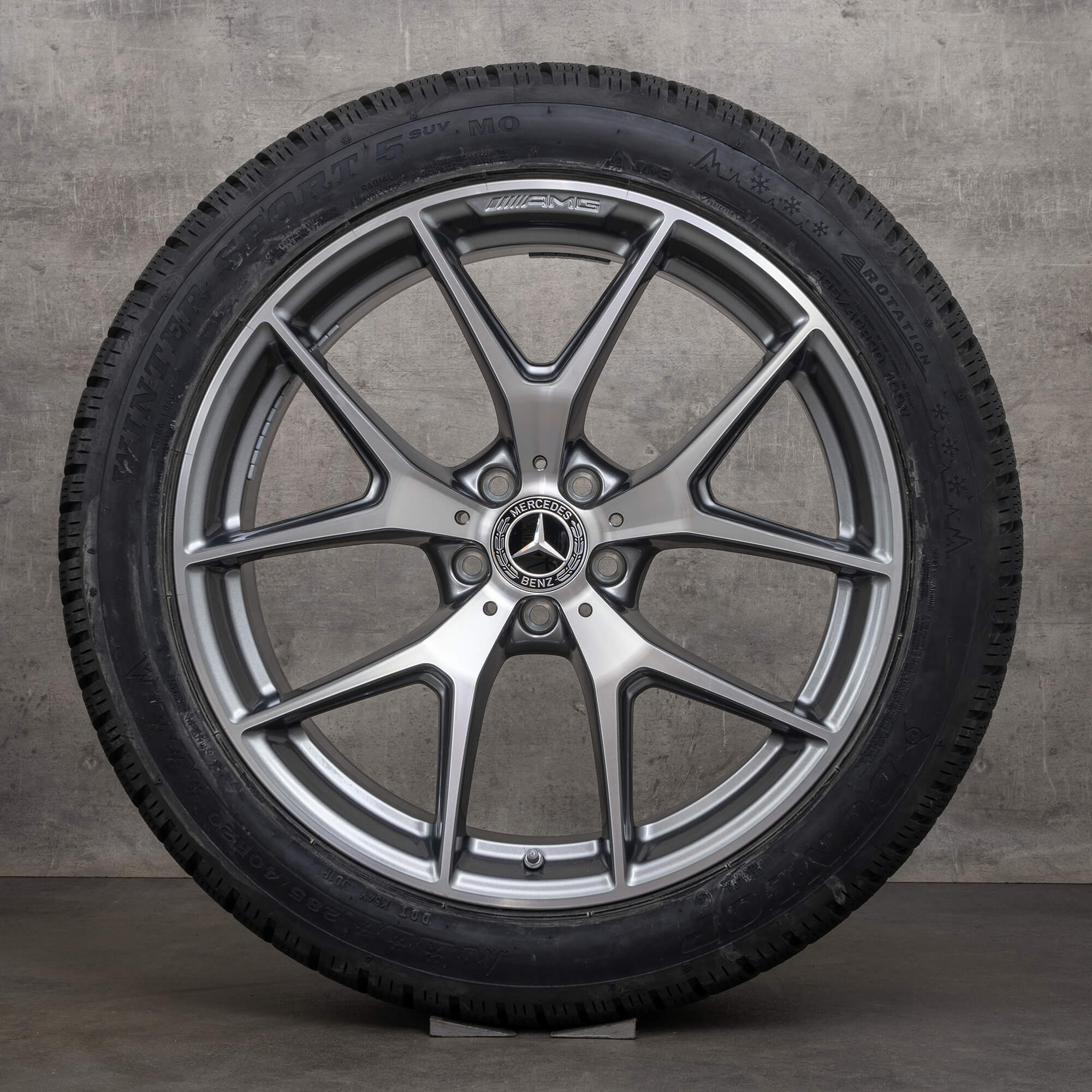 Genuine Mercedes Benz GLC & 43 AMG inverno ruote 20 pollici X253 C253 cerchi A2534015500 A2534015600 grigio titanio ad alta lucentezza NUOVO