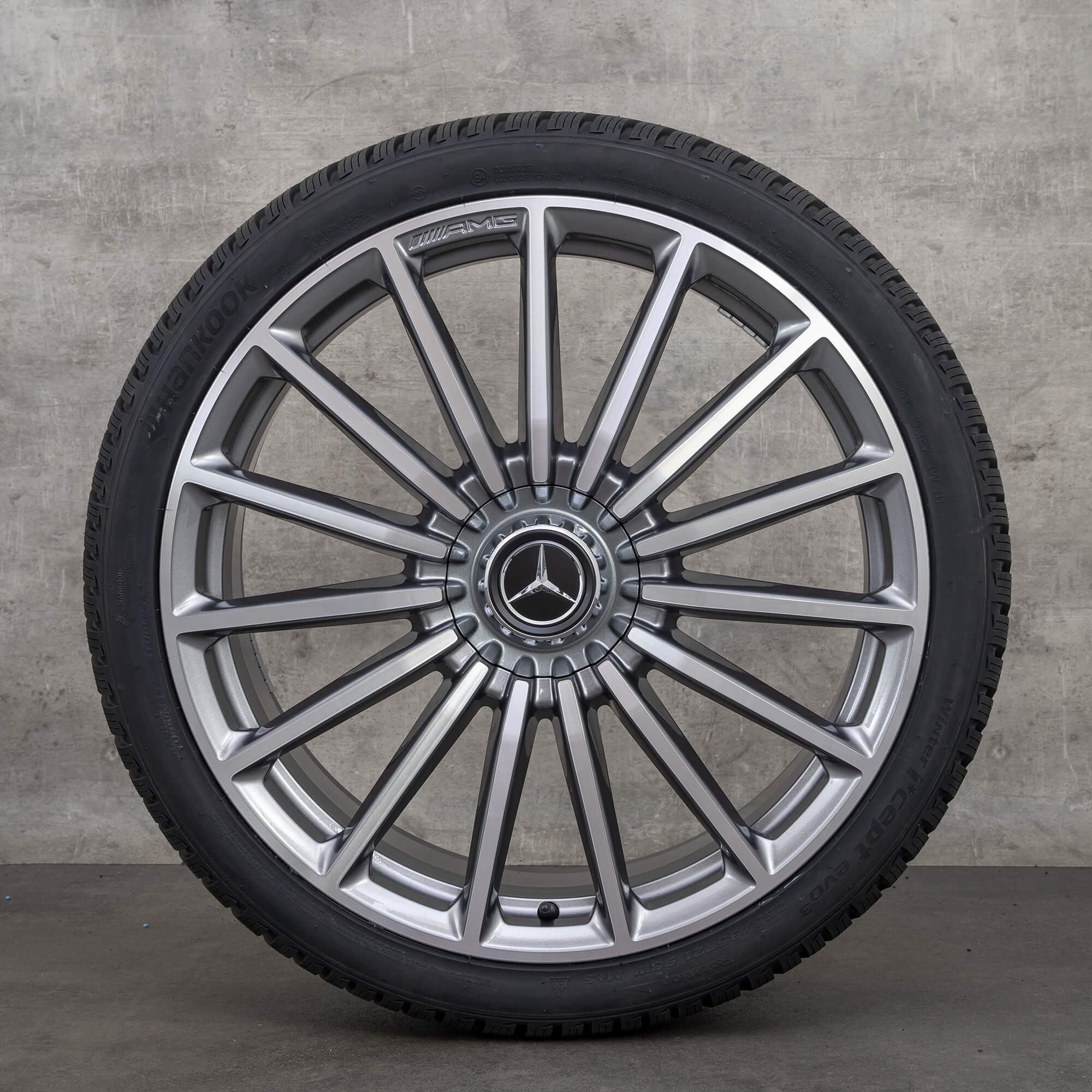 Alkuperäiset Mercedes Benz GLA GLB 35 45 AMG talvirenkaat 21 tuuman X247 H247 vanteet A2474012200 himalajanharmaa kiillotettu UUSI