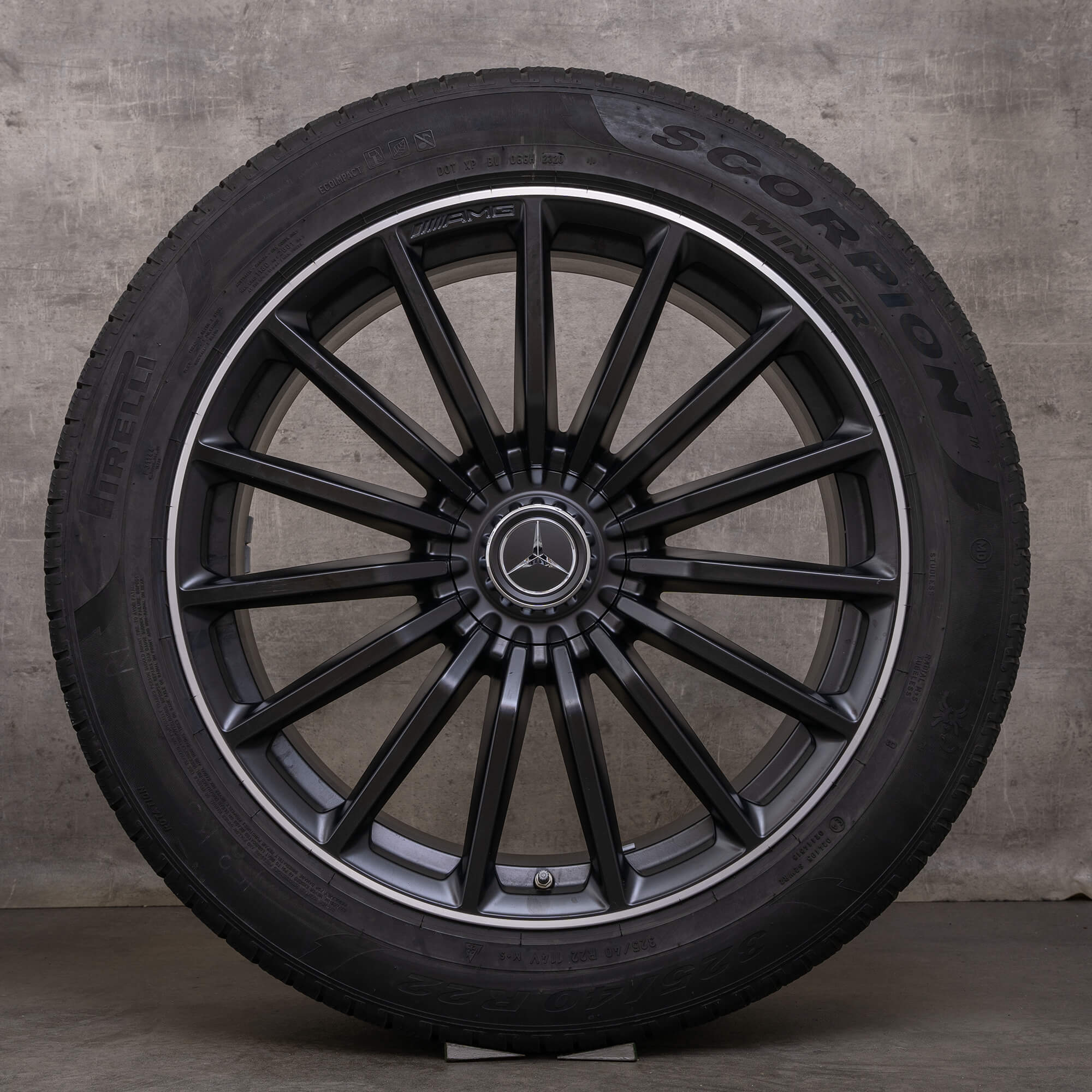 Llantas de invierno originales AMG Mercedes Benz GLS 63 22 pulgadas X167 A1674018300 A1674018400 negro mate alto brillo