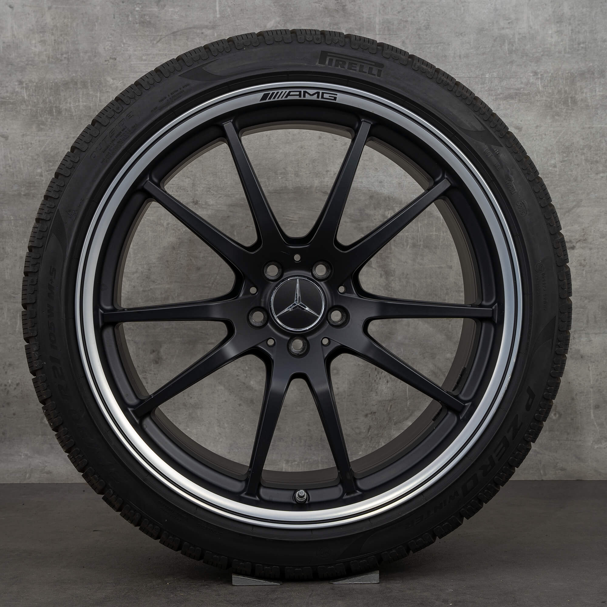 Alkuperäiset Mercedes-Benz AMG GT 43 53 63 S 4Matic+ & E Performance -talvirenkaat 21 tuumaa X290-vanteet A2904011200 A2904011300 diamond cut musta UUDET