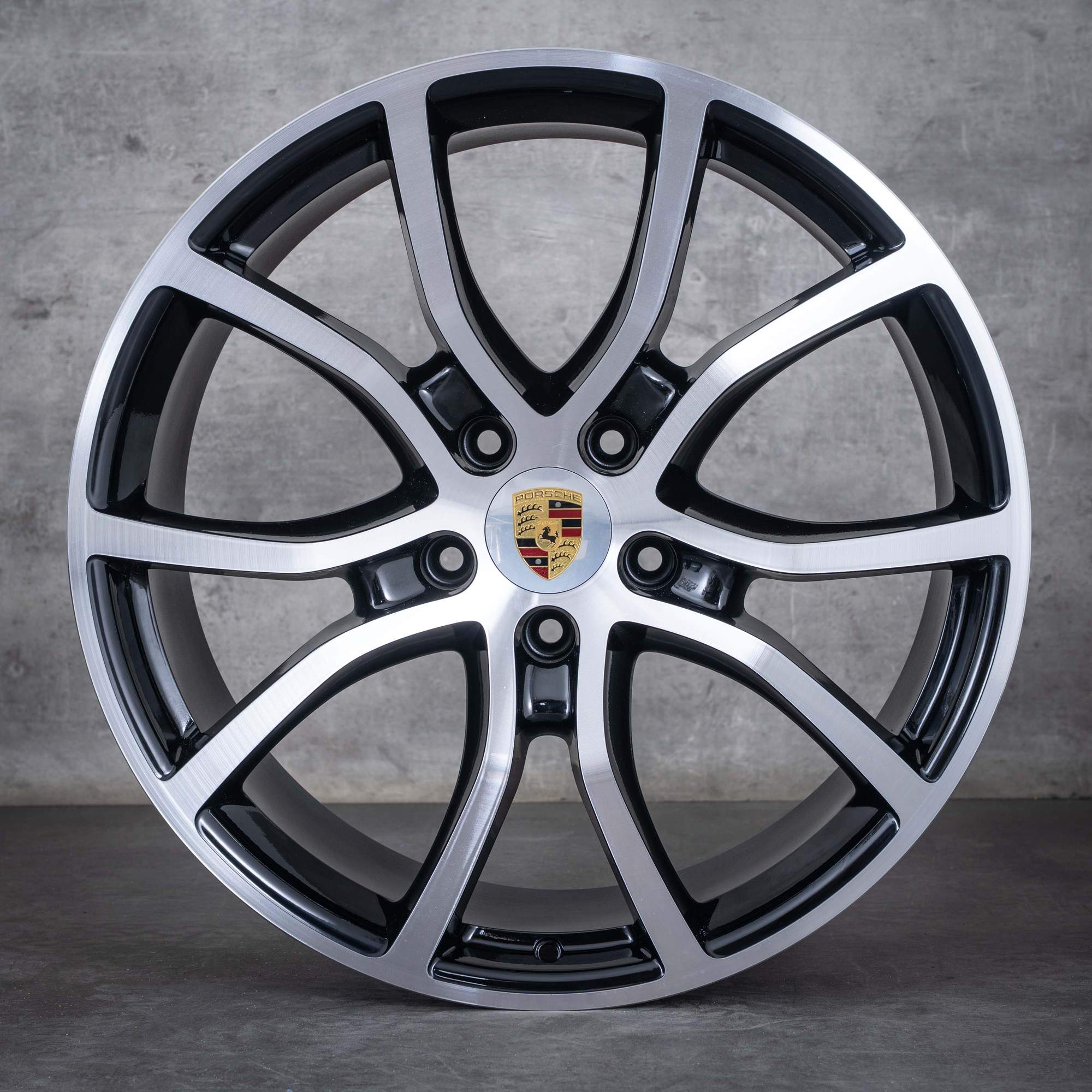 Oryginalne felgi Porsche Cayenne 21 cali 9YA E3 I II 9Y0601025BH 9Y0601025BJ czarne polerowane