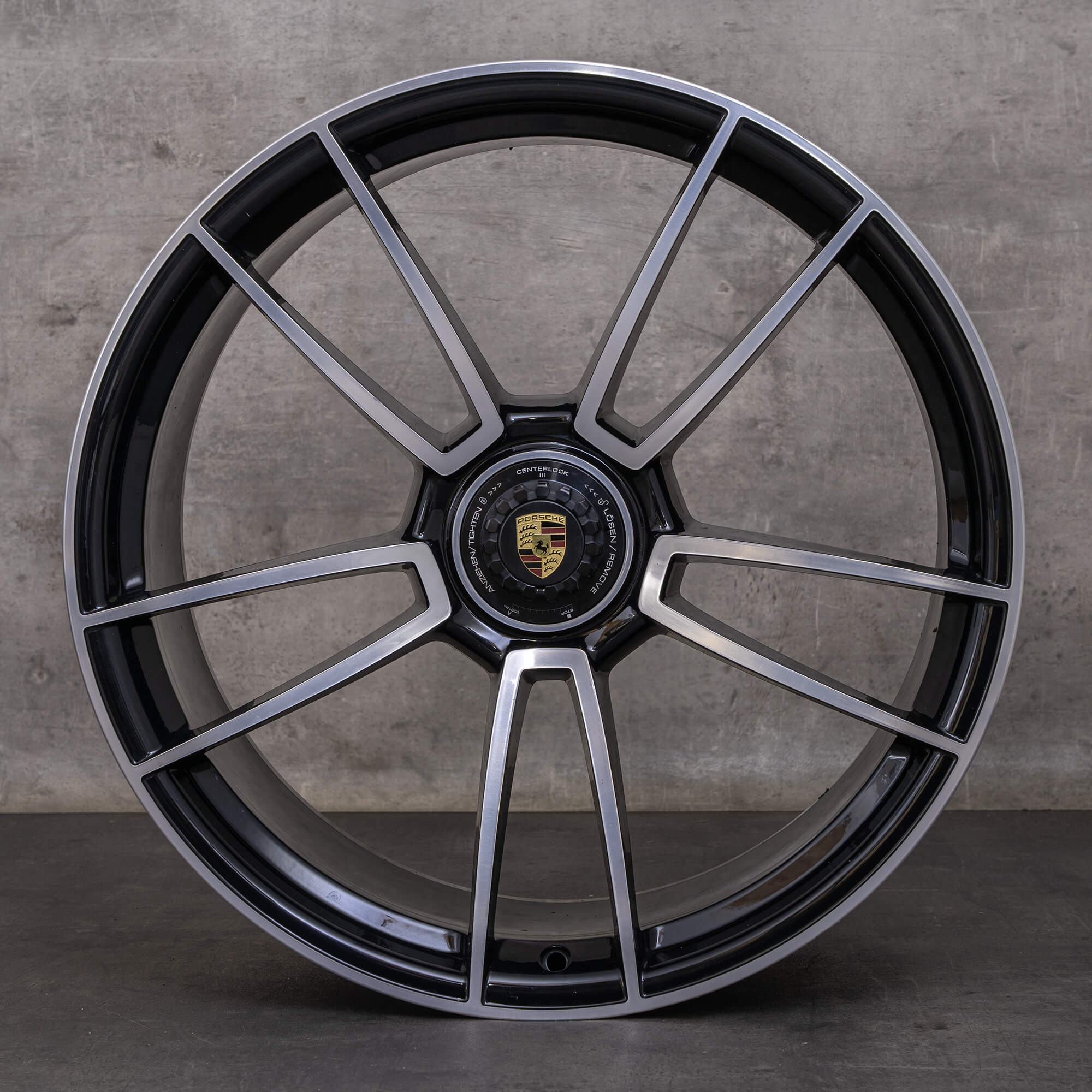 Alkuperäiset Porsche 911 vanteet 20 21 tuuman 992 I Turbo & S 992601025AS 992601025AA musta kiillotettu.