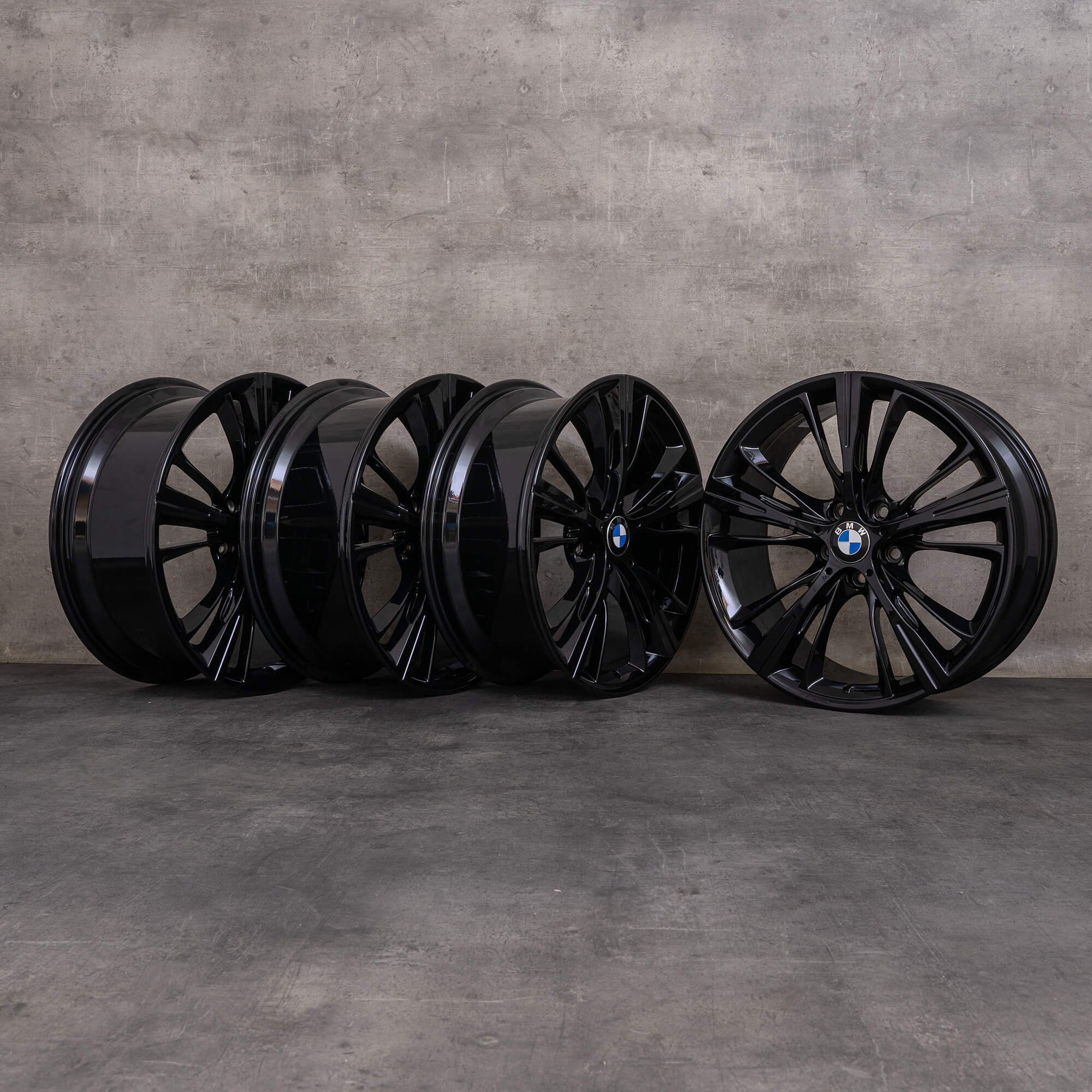 OEM BMW 3 Series 4 wheels 20 inch F30 F31 F32 F33 F36 Gran Coupe Styling 660 6872158 6872159 black high gloss