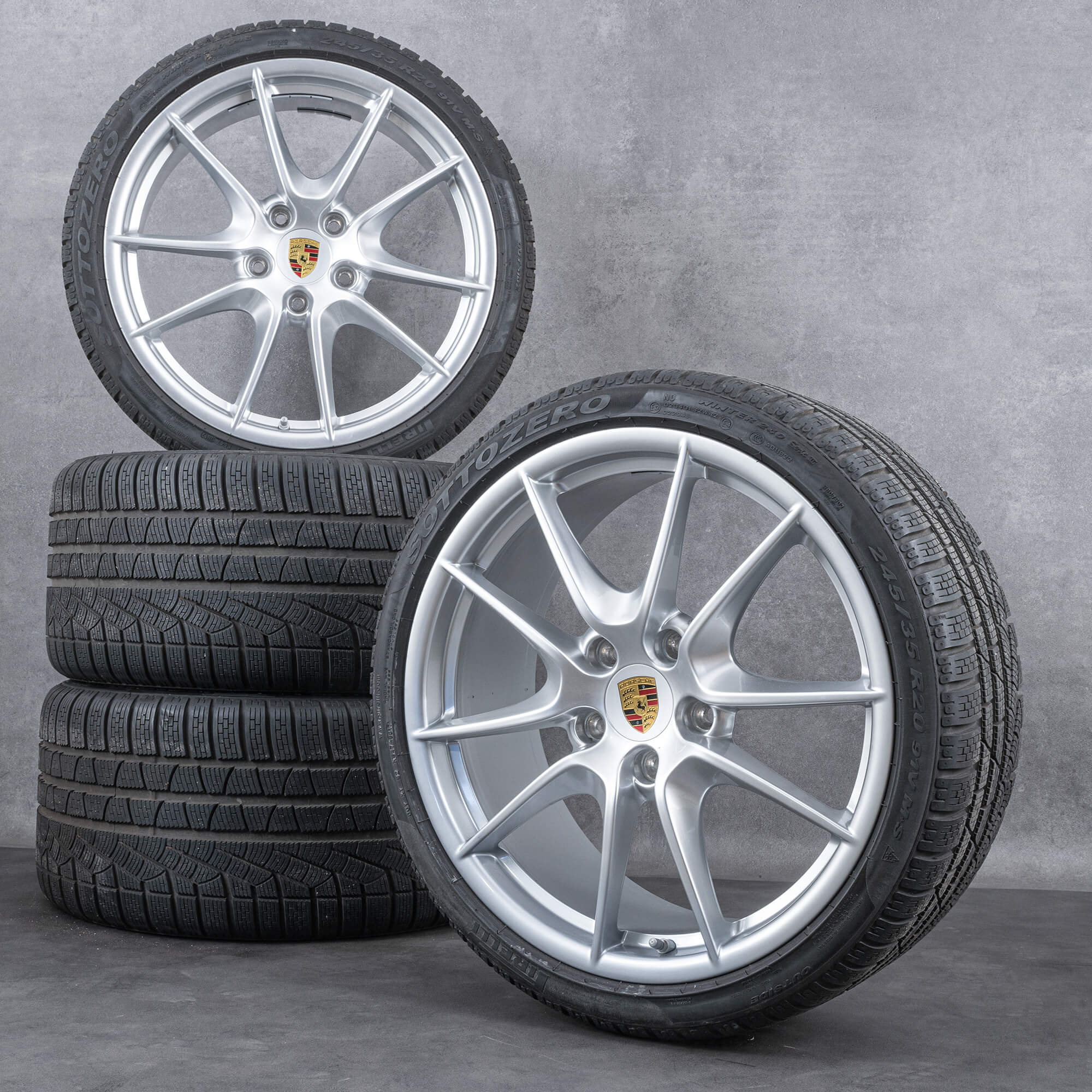 Original Porsche 20 pouces 991 I jantes Winterrder pneus d'hiver Carrera C2 Cabrio