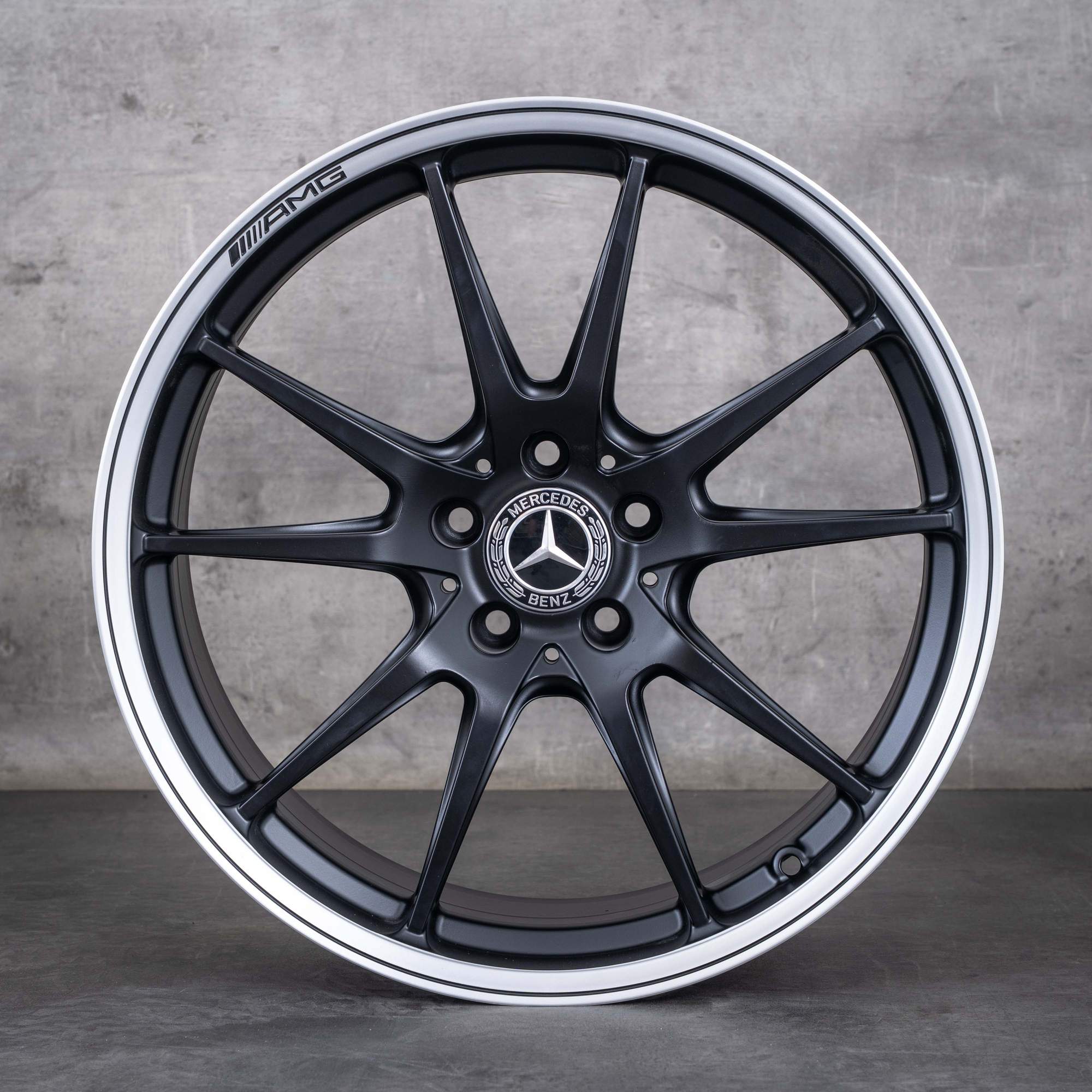 Alkuperäiset Mercedes Benz C-sarja C63 & S AMG vanteet 19 20 tuuman C205 A205 A2054017400 A2054017500 musta matta kiillotettu viimeistely