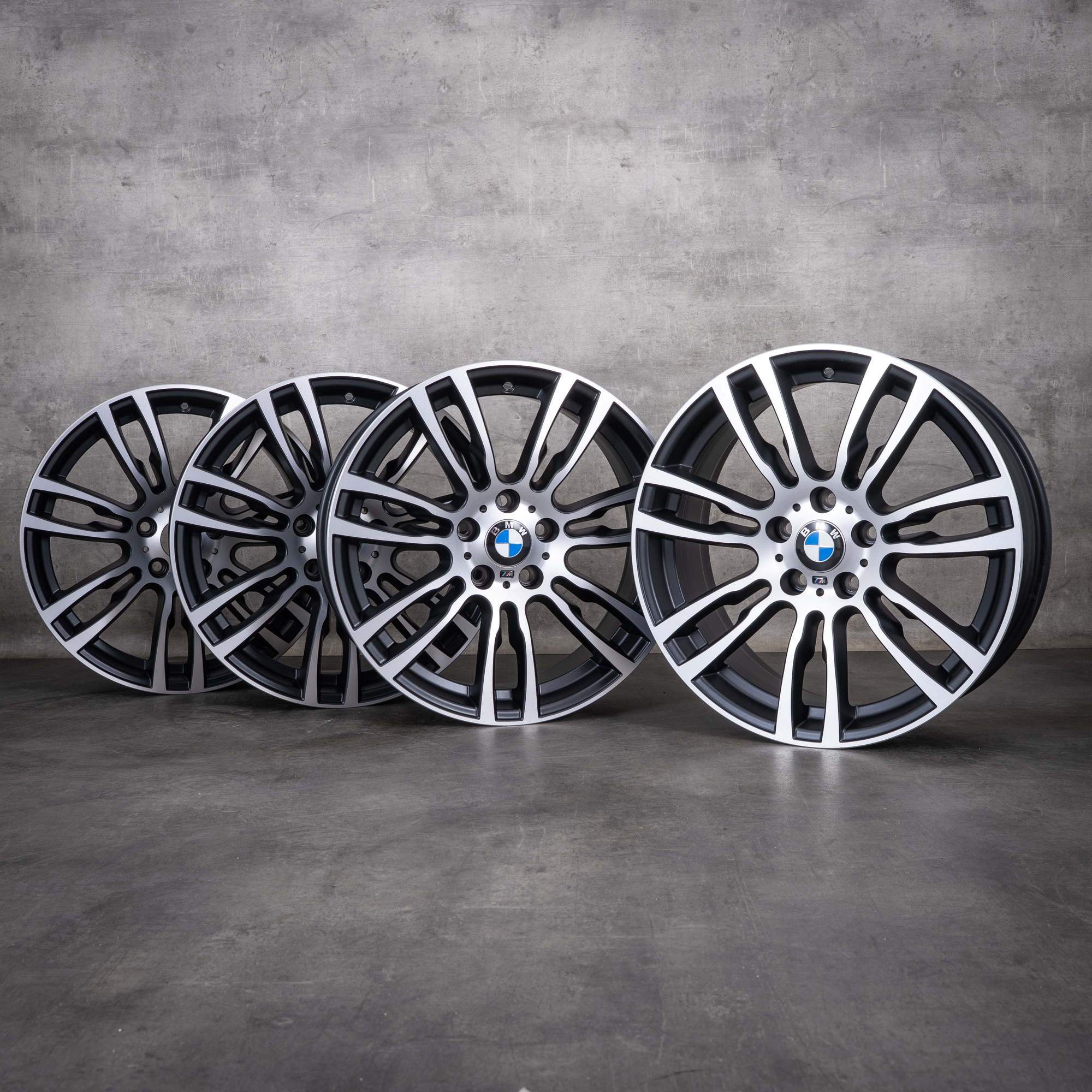 Original BMW 3er 4er Felgen 19 Zoll F30 F31 F32 F33 F36 Gran Coupé Styling 403 M 7845882 7845883 schwarz matt glanzgedreht