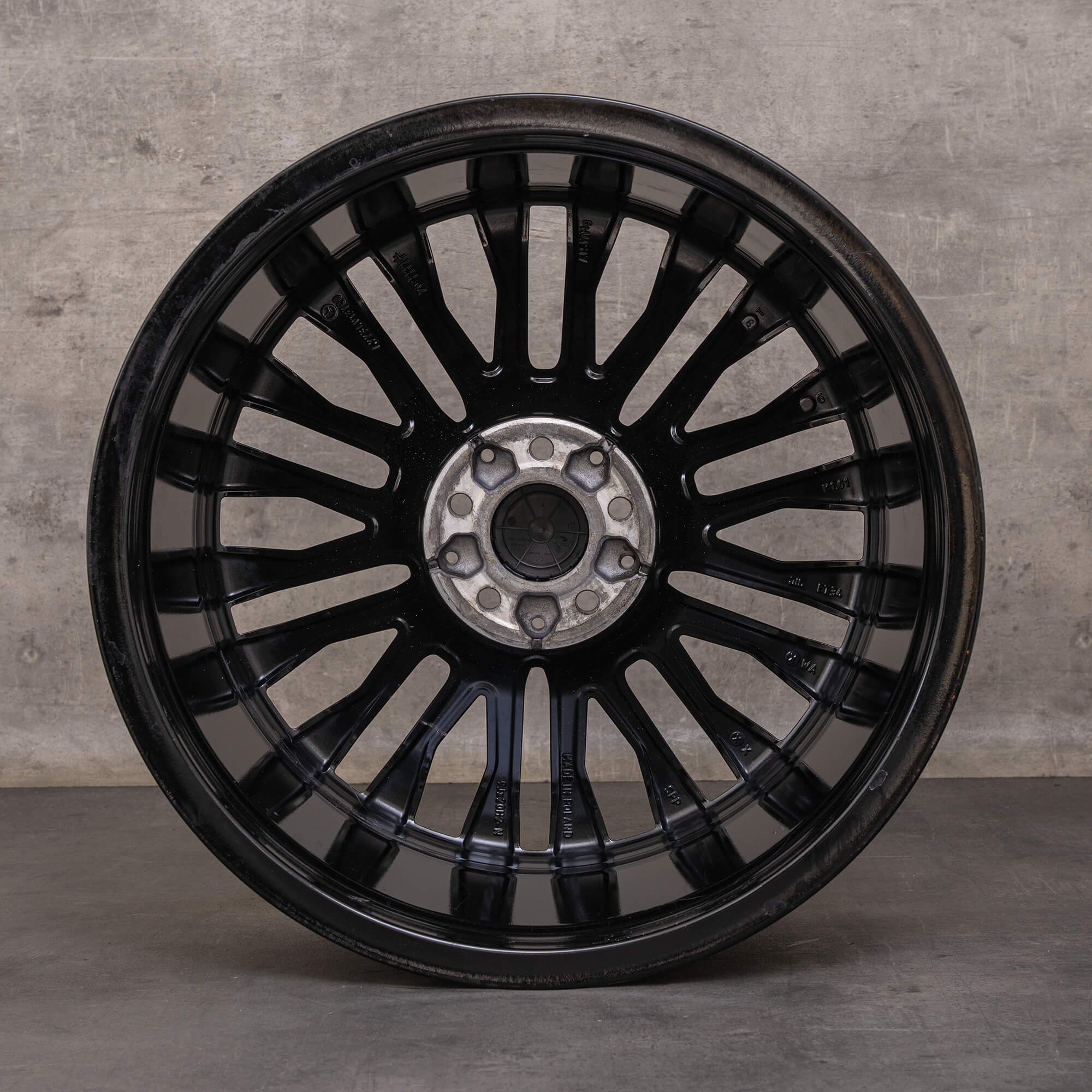 Original Mercedes Benz S-klass fälg 20 tum W223 V223 X223 A2234013700 svart glansig svarvad