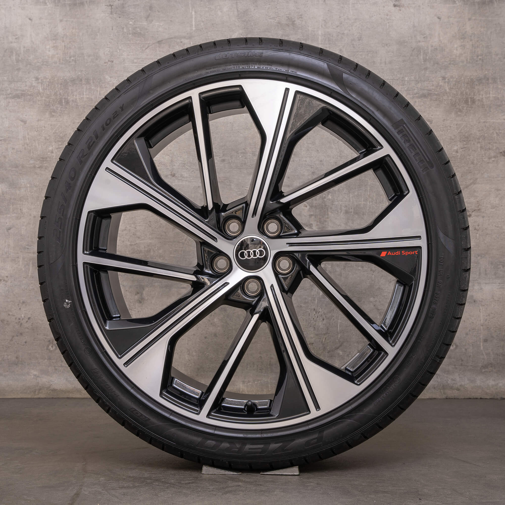 Originali Audi Q5 SQ5 cerchi estivi 21 pollici FY 80A601025BQ nero lucido torniti