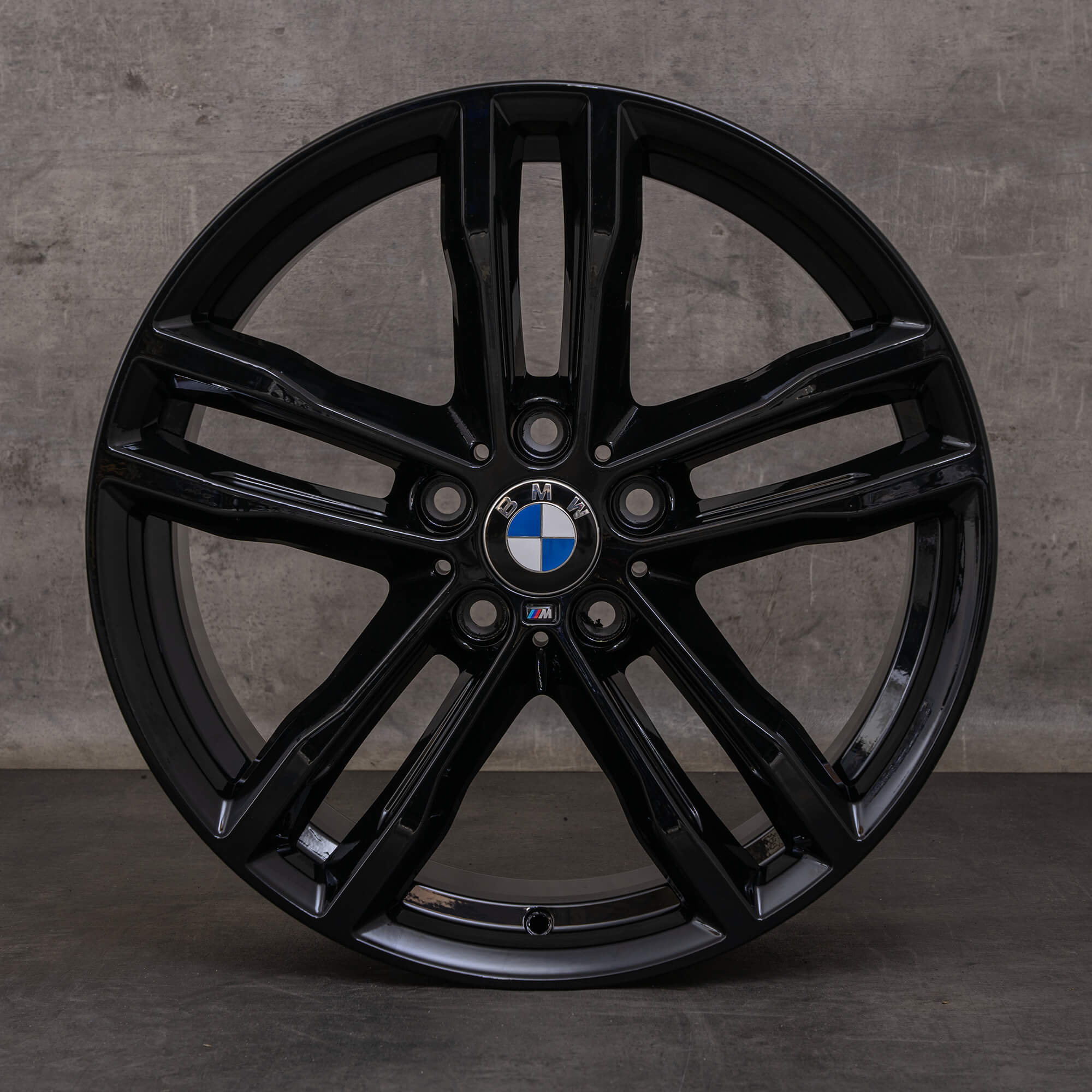 Jante originale BMW Seria 3 4 19 inch F30 F31 F32 F33 F36 Gran Coupé Styling 704 M 7856710 7856711 negru lucios