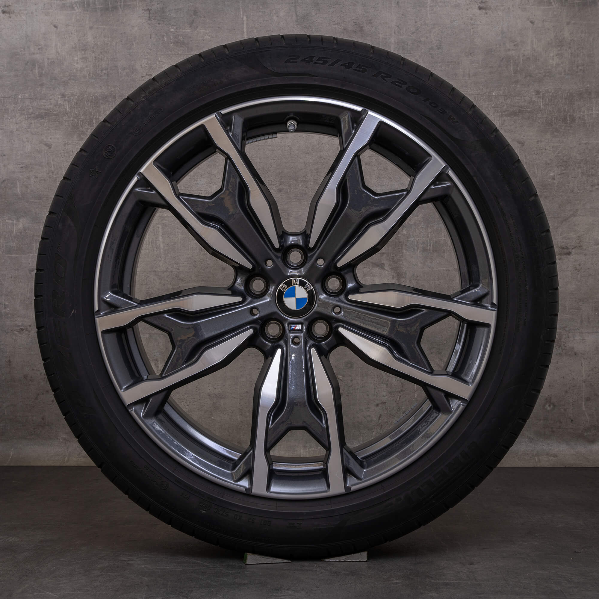 Alkuperäiset BMW X3 X4 vanteet 20 tuuman G01 G02 kesäpyörät styling 787 M 8073791 8073792 orbit harmaa Kiillotettu UUTUUS