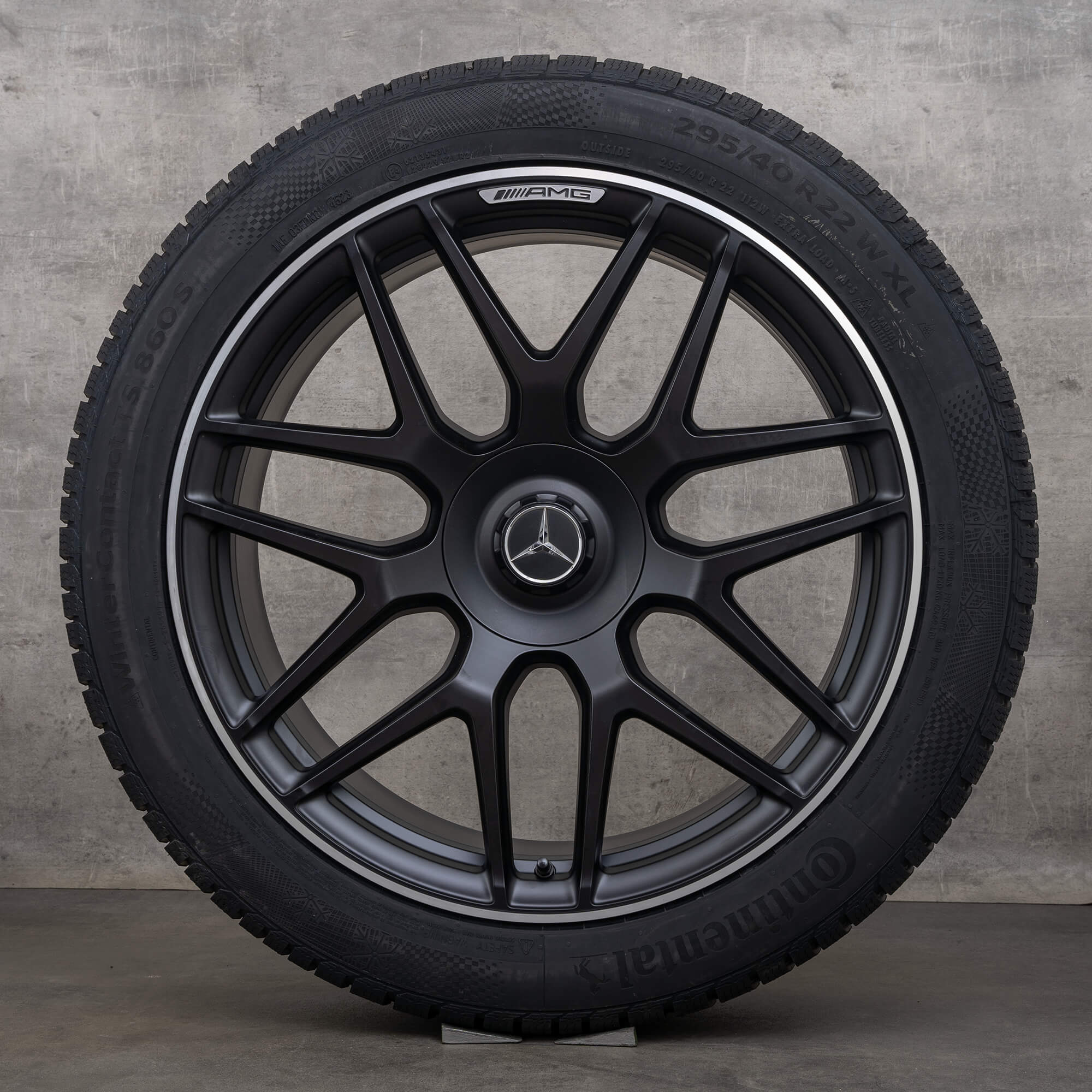 Oryginał Mercedes Benz Klasa G G63 AMG koła zimowe 22 cale W465 W463A Felgi A4634012000 czarny mat Polerowane - koło 1 z 4