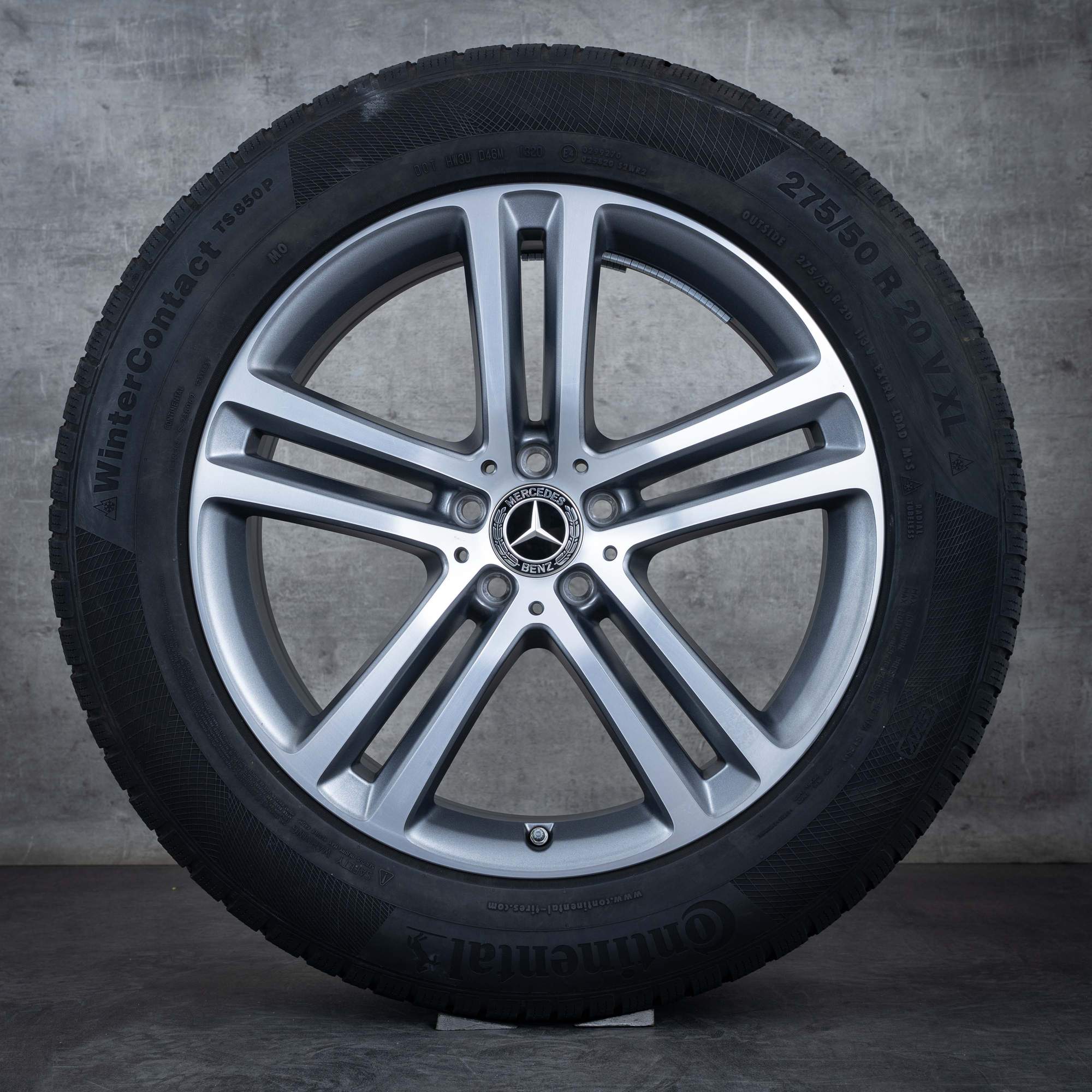 Oryginalne koła zimowe Mercedes Benz GLE 20 cali X167 C167 felgi A1674012400 A1674012500 himalaya szary mat polerowane