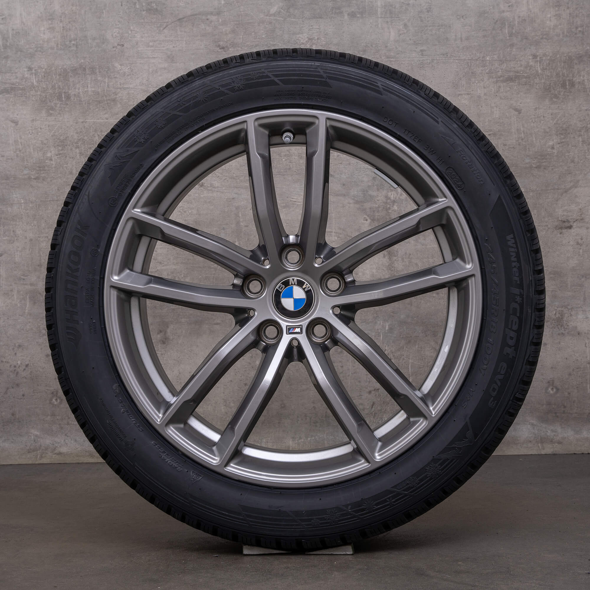Original BMW 5er Winterräder 18 Zoll G30 G31 Felgen Styling 662 M 8093405 8093406 ferricgrey