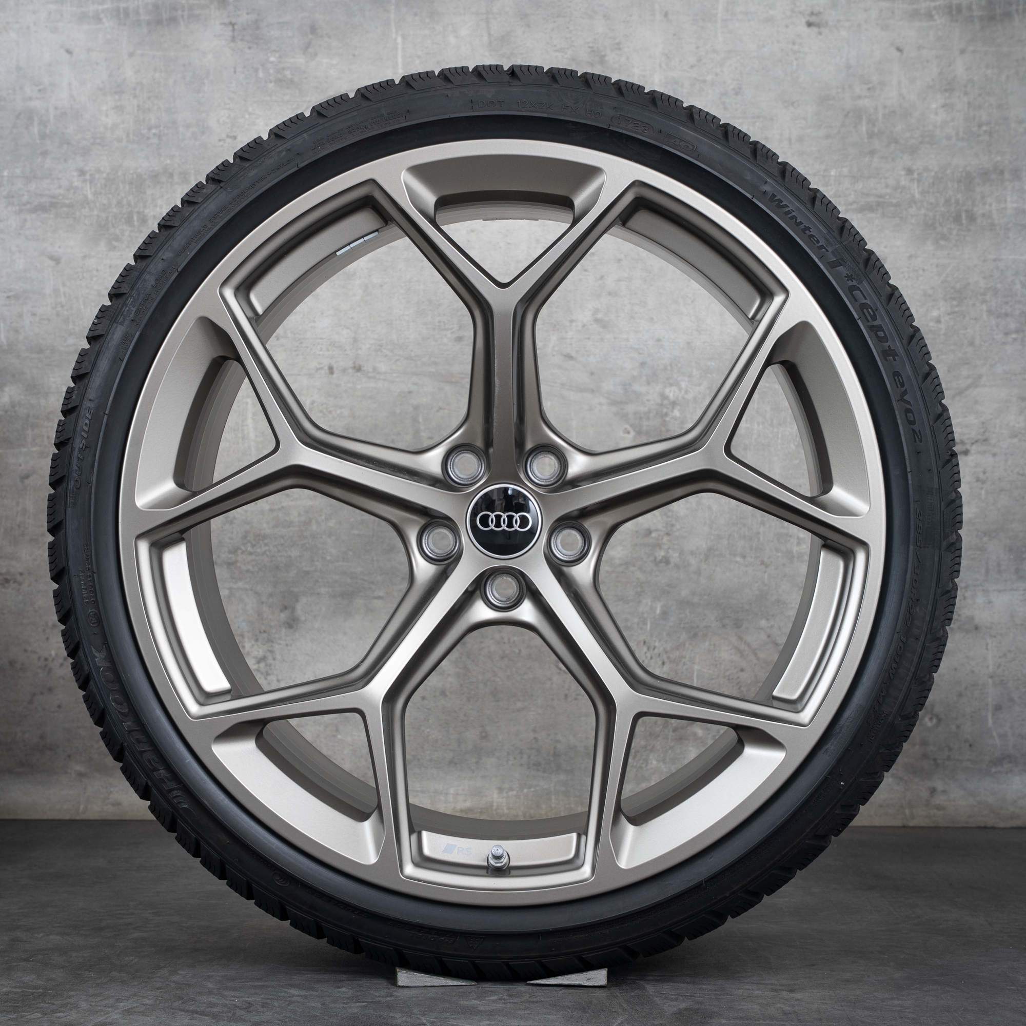 Orijinal Audi RS6 RS7 jantlar 22 inç 4K C8 yaz jant lastikleri performans petek tasarım 4K0601025BM galaksi saten mat