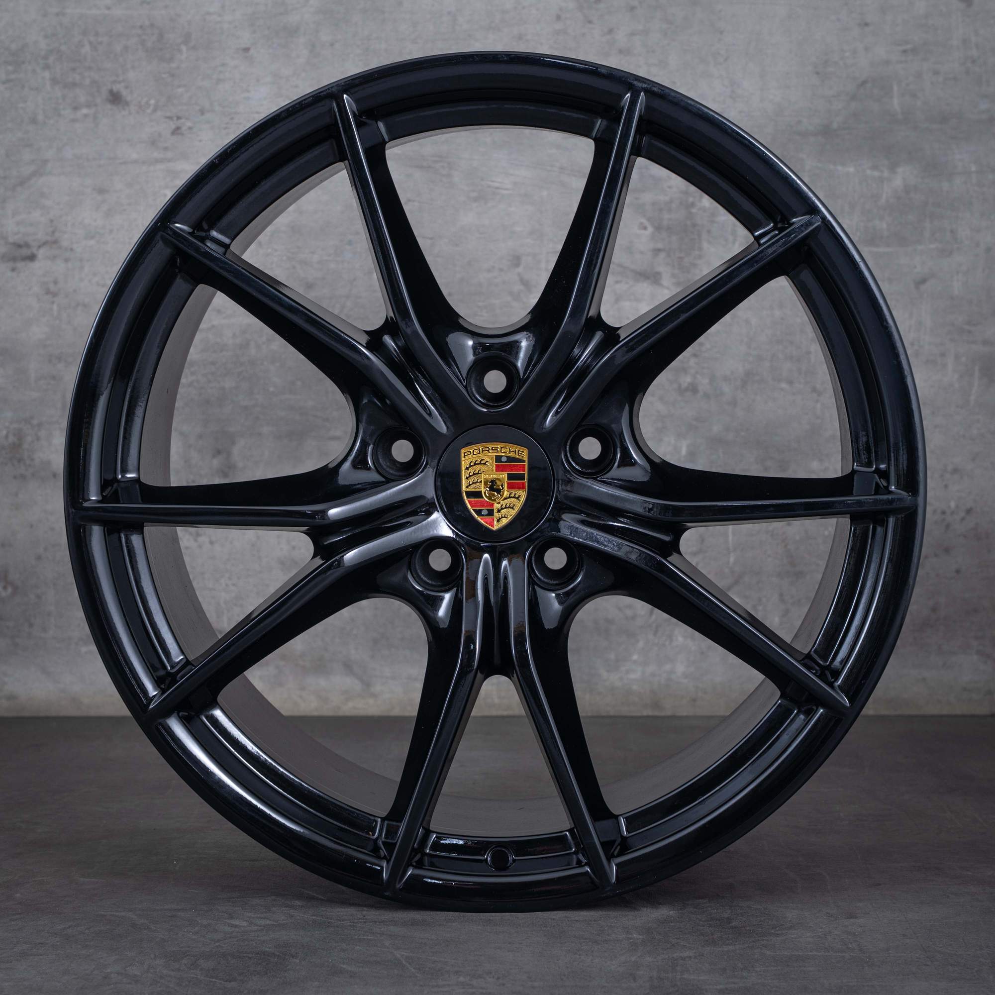 Oryginalne felgi Porsche 991 II 20 cali C2 Carrera T 99136271000 99136276000 czarny błyszczący