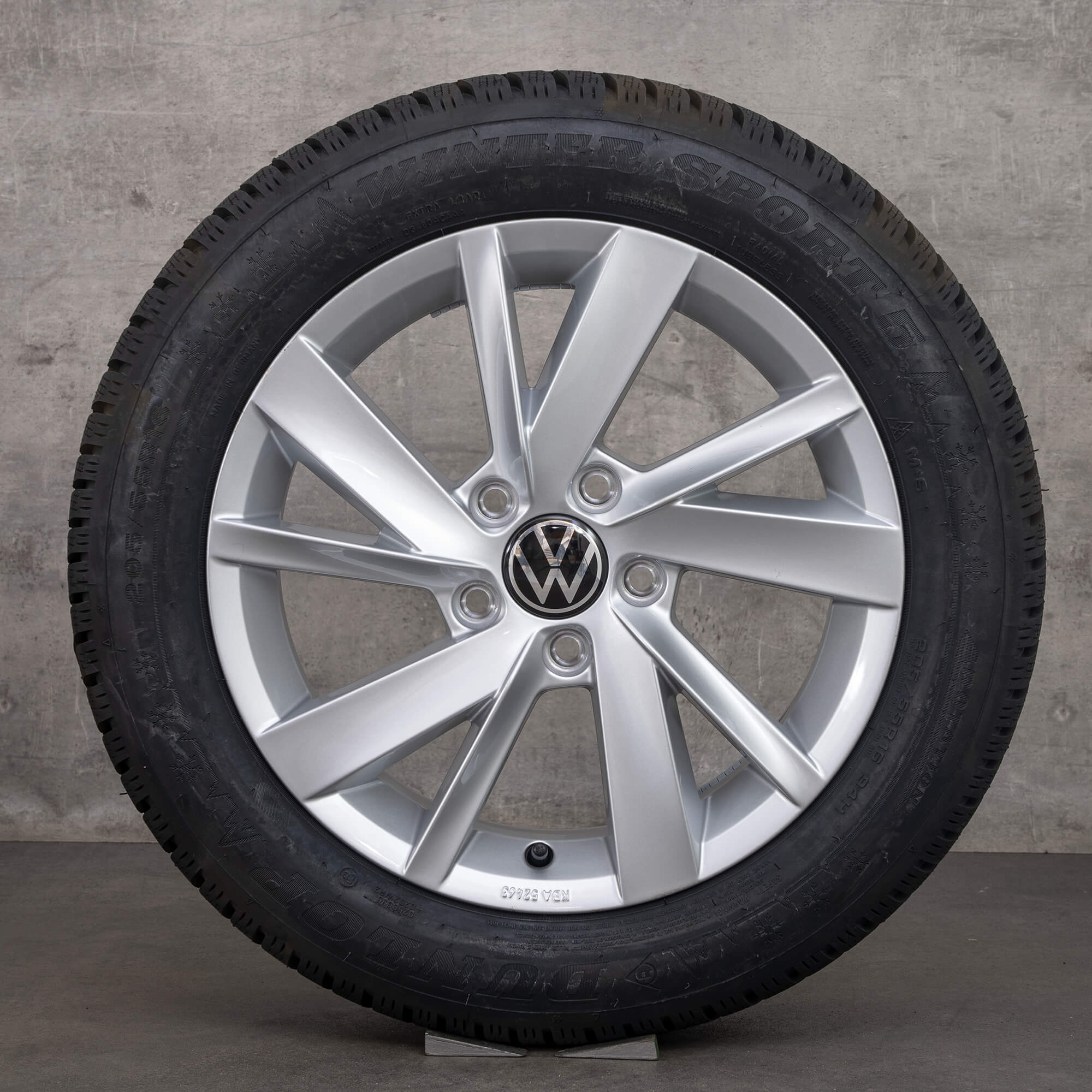 Juego de ruedas de invierno originales para VW Golf 8 llantas de 16 pulgadas Gavia 5H0071496 color plateado NUEVAS