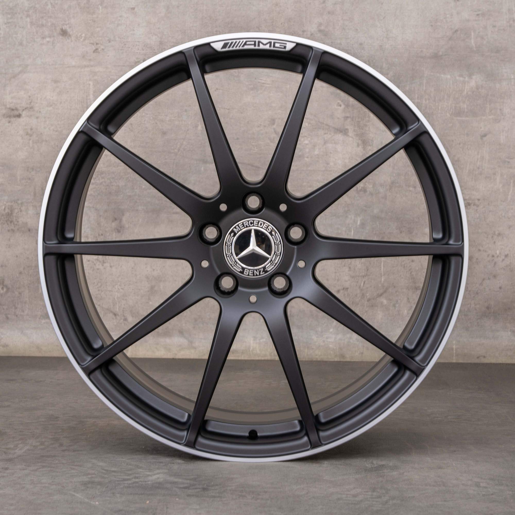 Originele Mercedes Benz AMG GT velgen 19 inch C190 R190 A1904011100 A1904011200 zwart mat gepolijst
