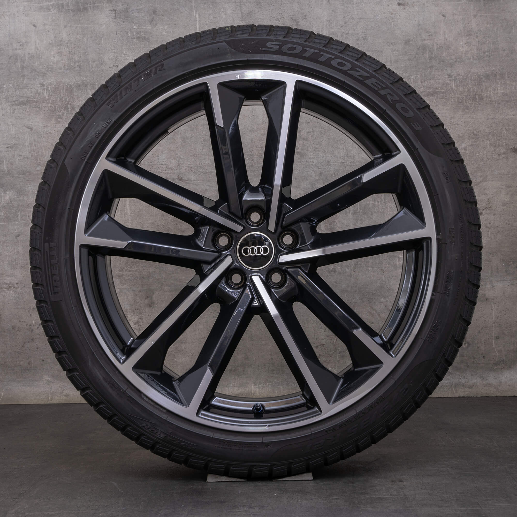 Oem Audi A8 S8 jantes 21 pouces 4H pneus été 4G8601025AS 5 noir poli