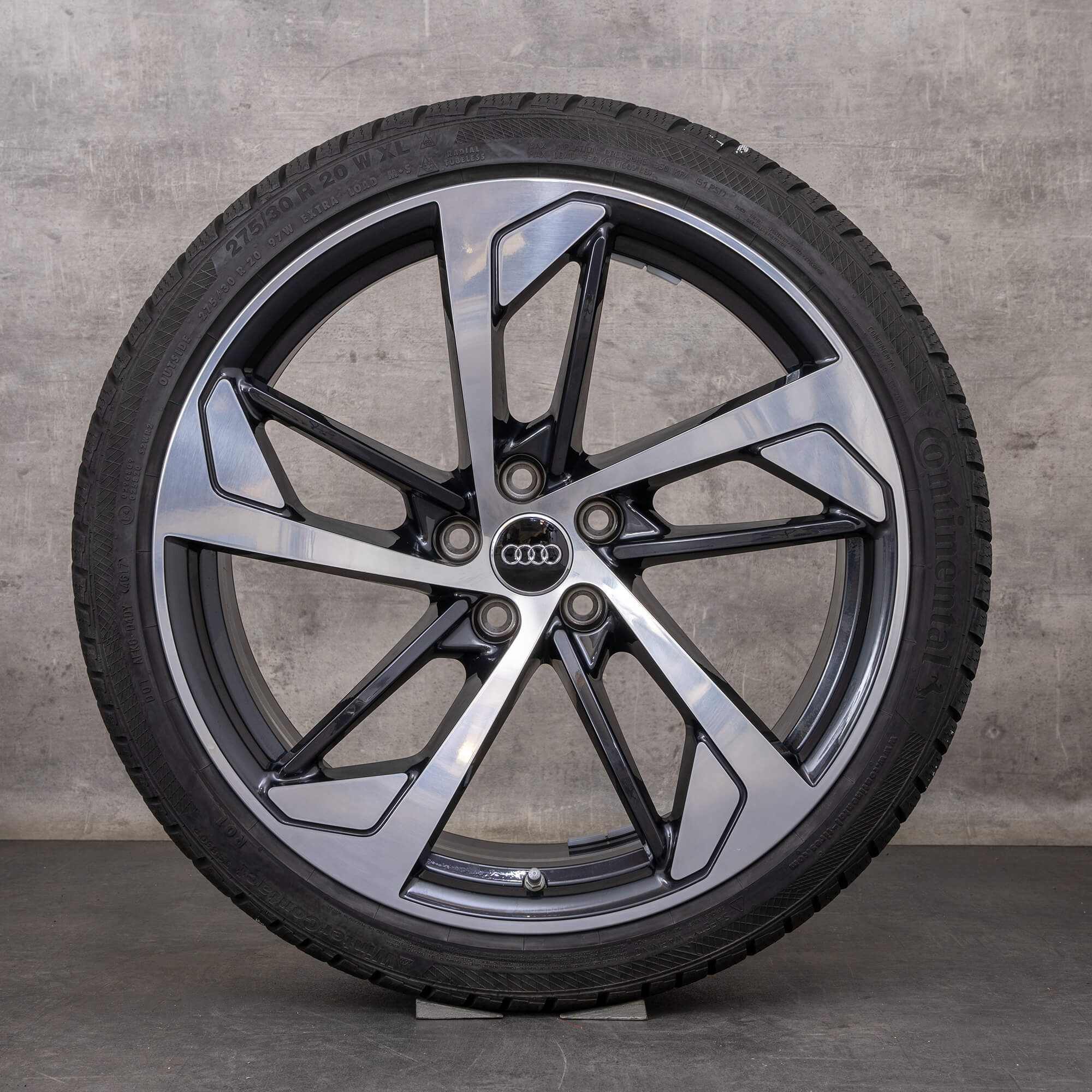 Originale Audi RS4 RS5 Anvelope de iarnă 20 inch B9 8W F5 jante Trapezoid 8W0601025CN granit Lucios
