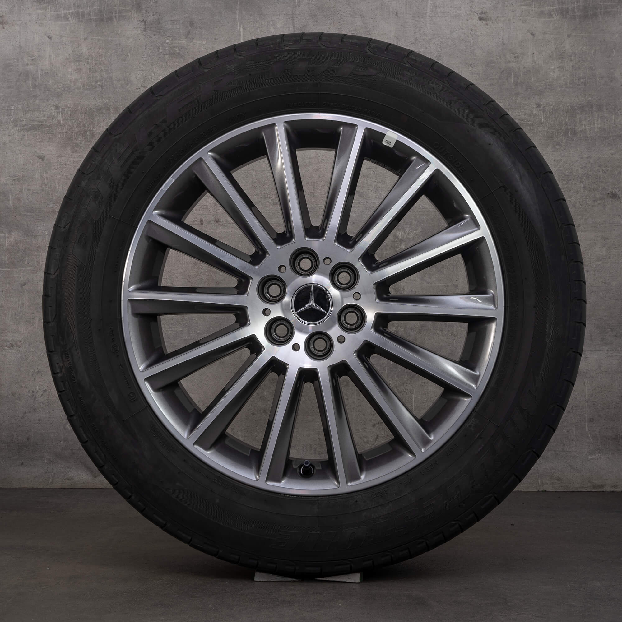 Orijinal Mercedes Benz X-Class jantlar19 inç W470 yaz jantları A4704010400 himalaya gri parlak tornalı