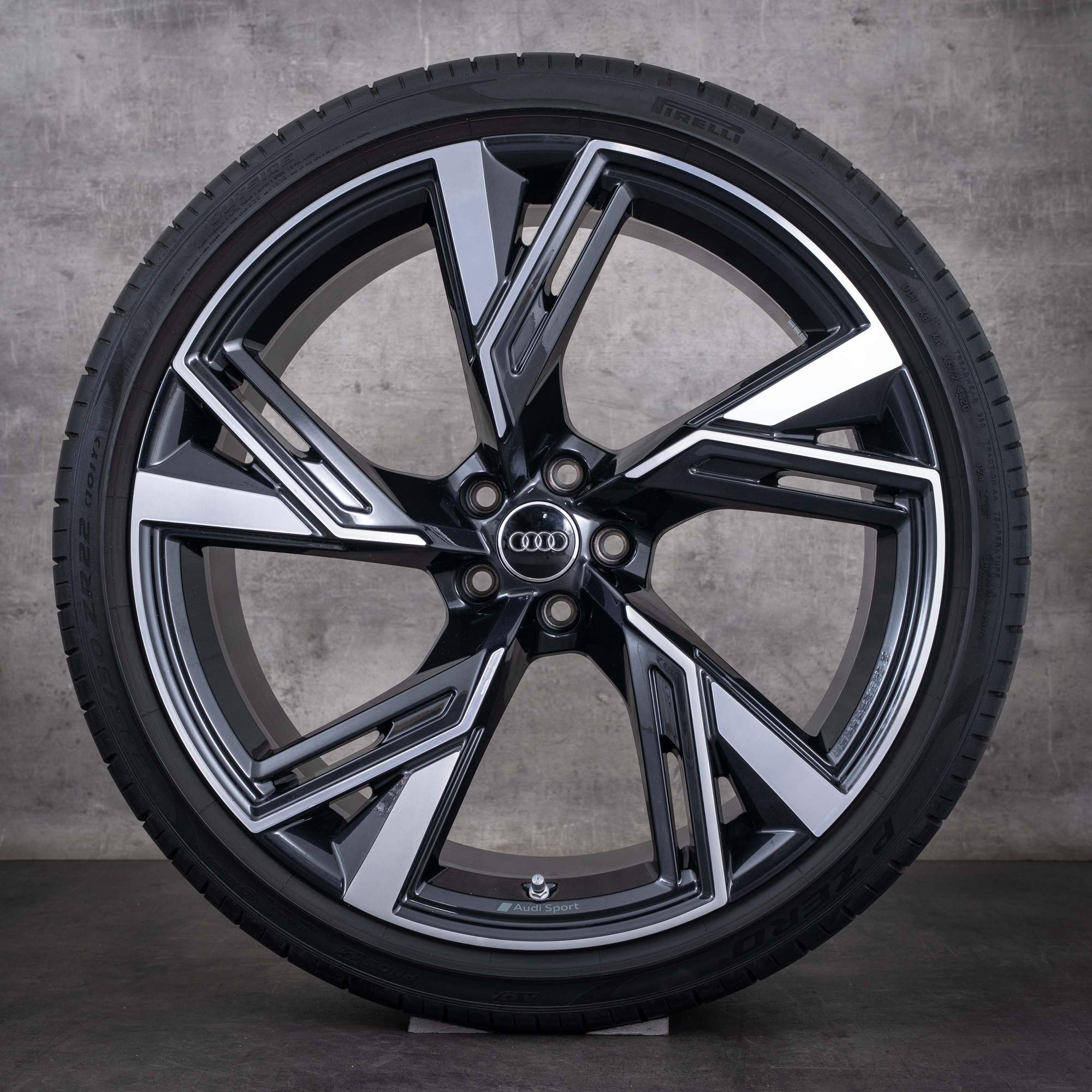 Originale Audi RS6 RS7-felger 22 tommer 4K C8 sommerhjul 4K0601025R granitt, frontpolert