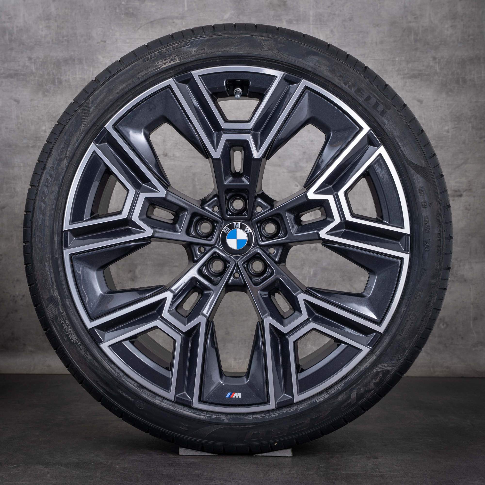 Originele BMW 5 Serie i5 velgen 20 inch G60 G61 zomerwielen styling 939 M 5A324E8 5A324E9 midnight grey gepolijst