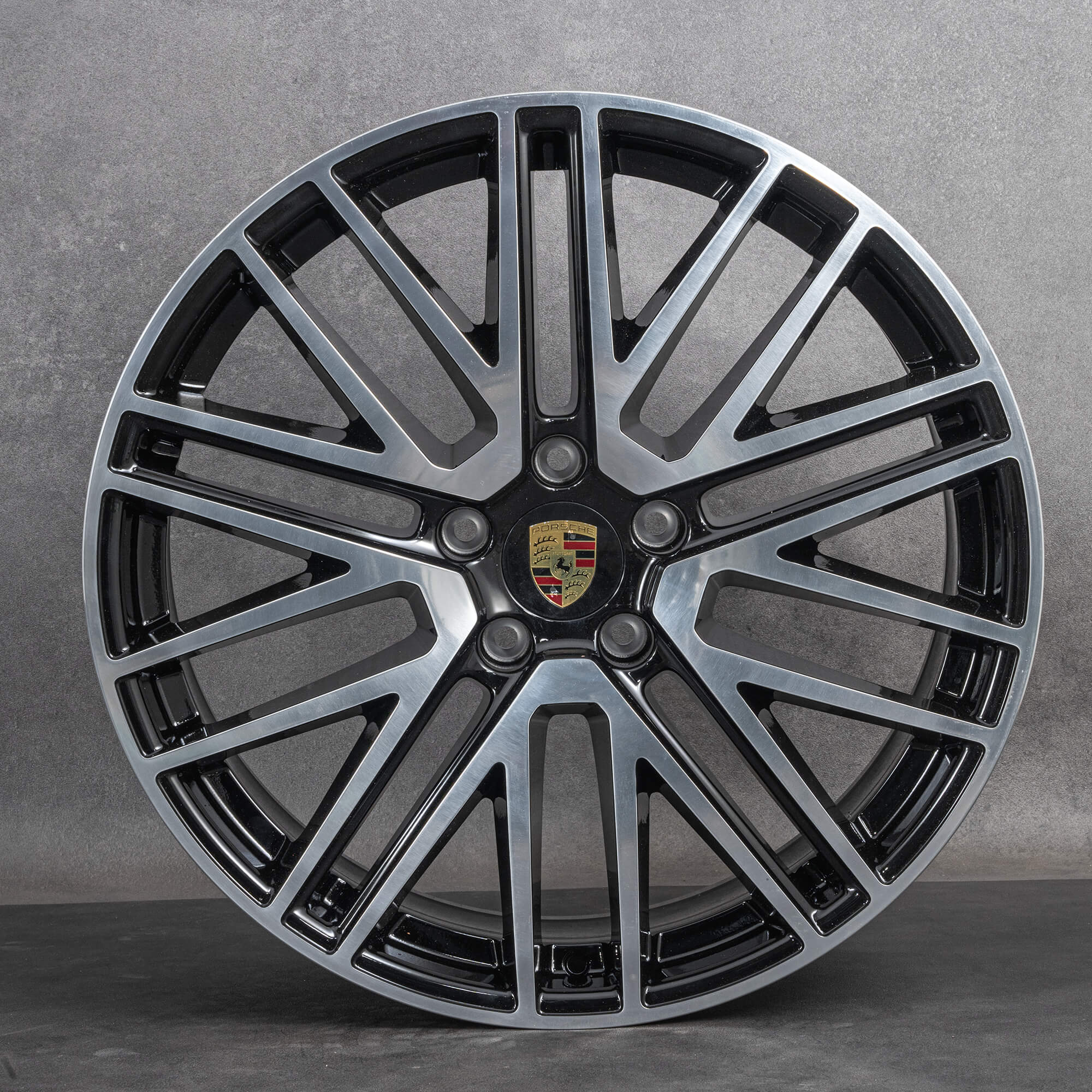 Oryginalne Felgi Porsche Cayenne Coupe 22 cale 9YA II Turbo Design 9Y0601025DR 9Y3601025CA Głęboka czerń NOWOŚĆ