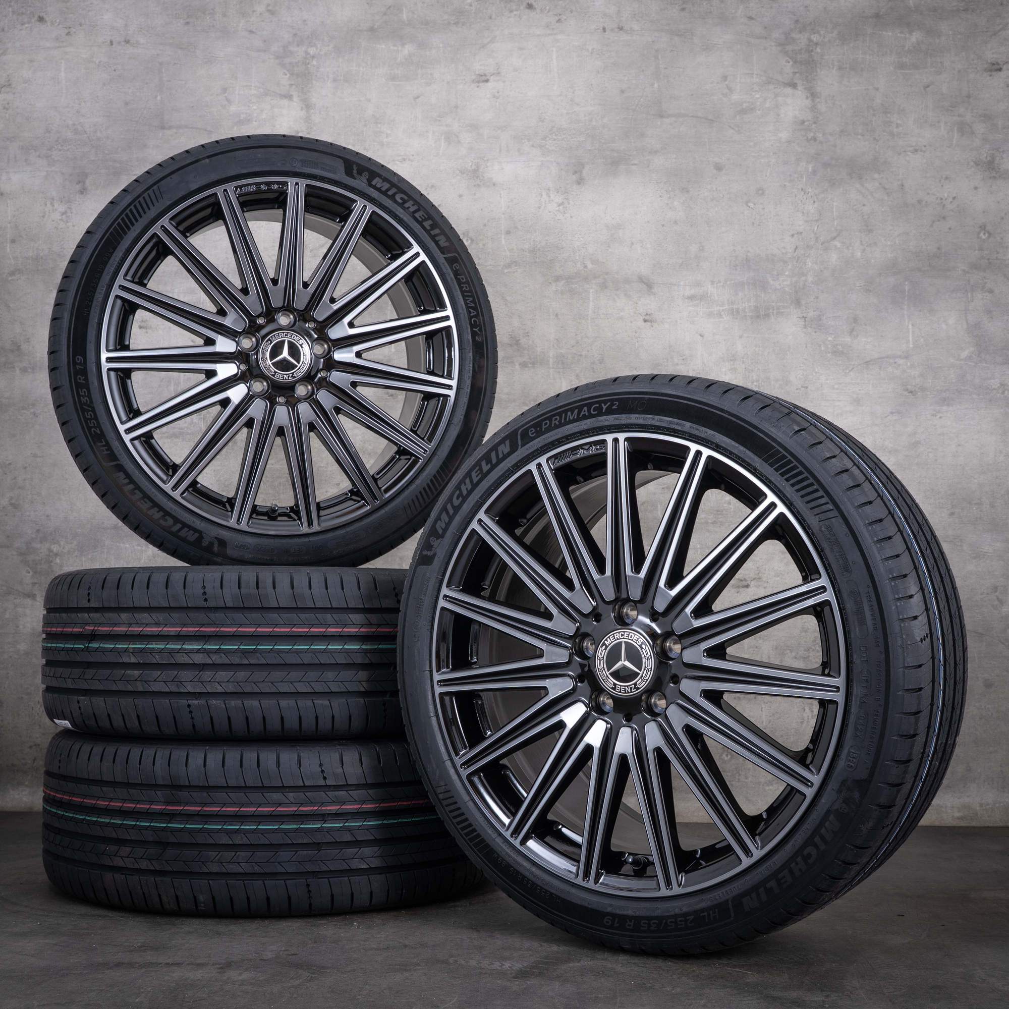 Originele Mercedes-Benz CLA EQ AMG-velgen 19 inch X174 C174 250+ 350 4Matic zomerbanden A1744014400 A1744014500 diamantgesneden zwart