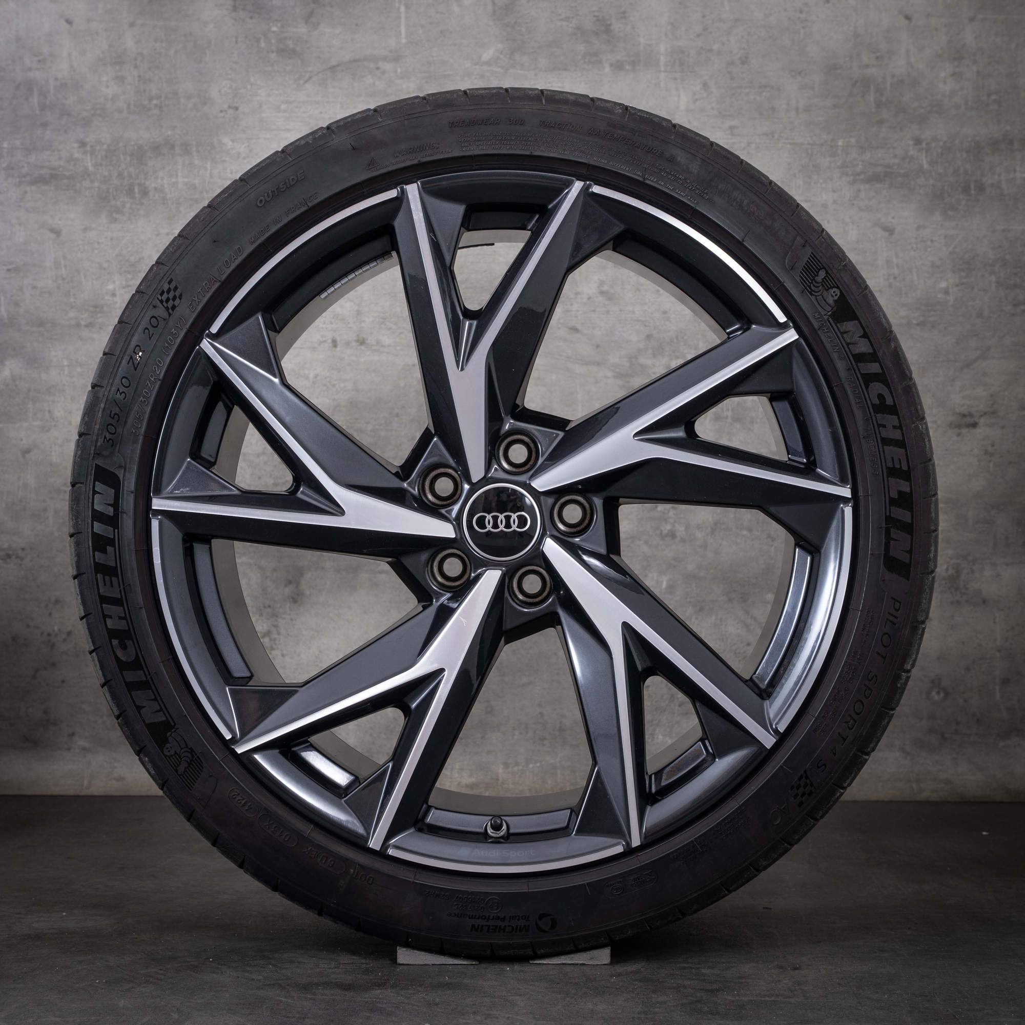 Original Audi R8 Felgen 20 Zoll 4S Evo Design Sommerräder 4S0601025CA 4S0601025CC anthrazit glanzgedreht