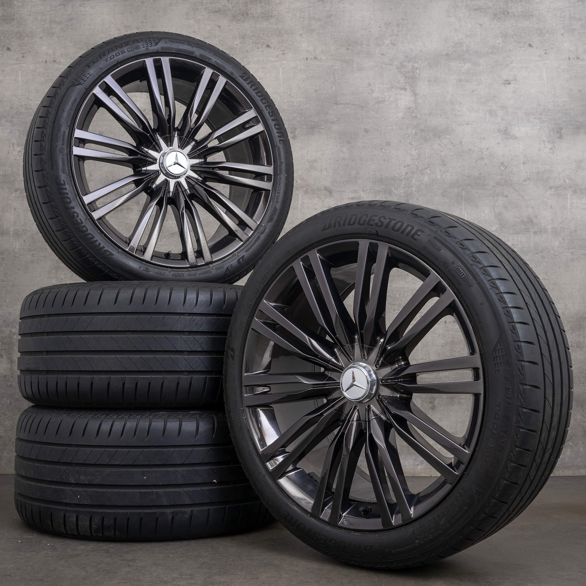 Alkuperäiset Maybach Mercedes Benz S-sarjan vanteet 20 tuuman W223 Z223 kesärenkaat A2234014000 A2234014100 savukromi kesäpyörät kesäpyörät.