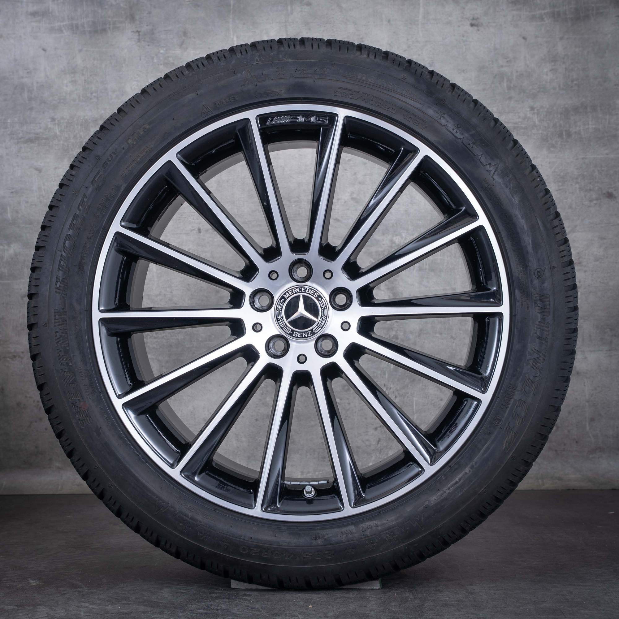 Original Mercedes Benz GLC 43 AMG Winterräder 20 Zoll X253 C253 Felgen A2534011900 A2534012700 schwarz glanzgedreht